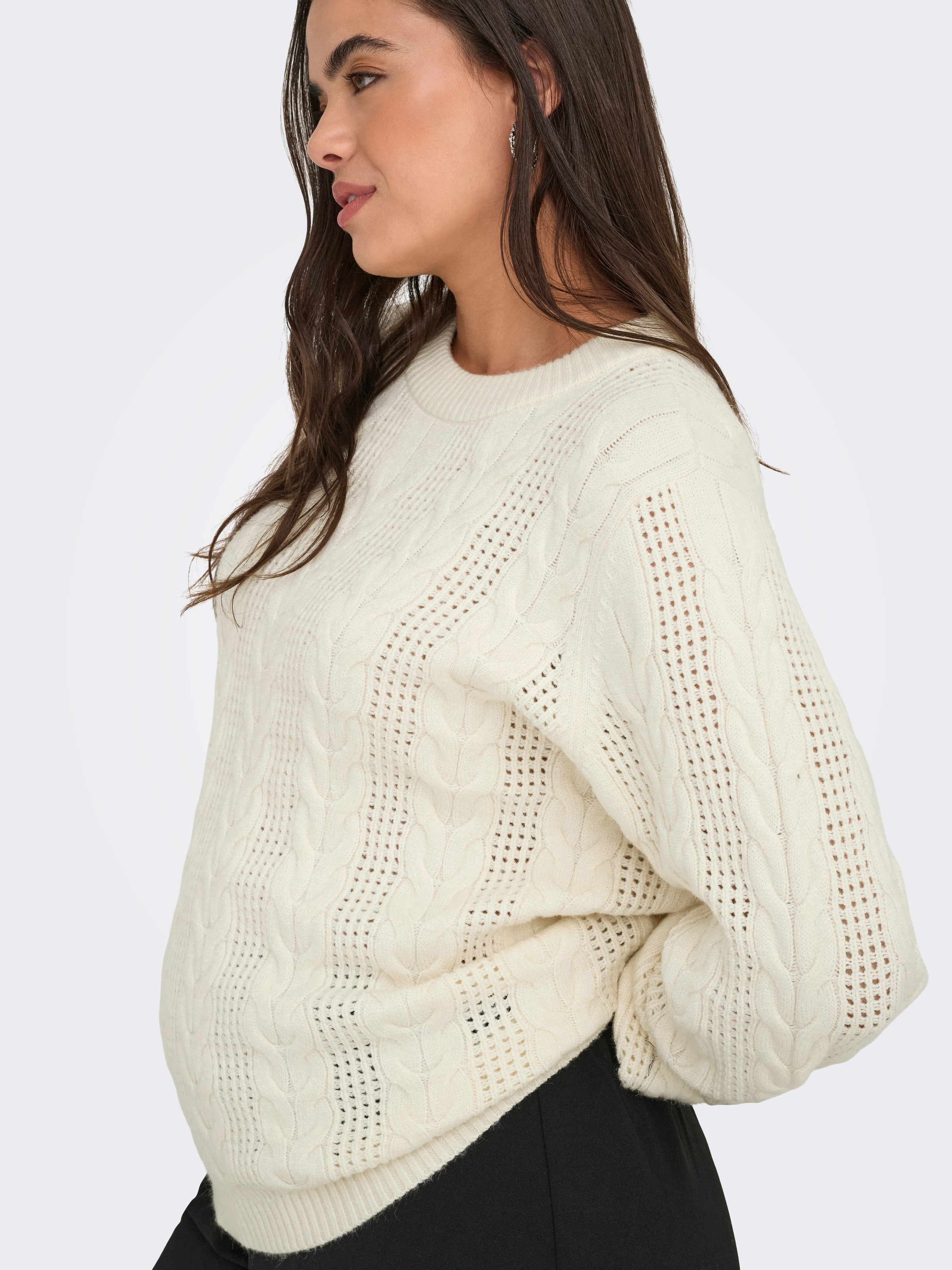 ONLY CARMAKOMA Strickpullover »CARRUBINA LS CABLE O-NECK KNT NOOS«