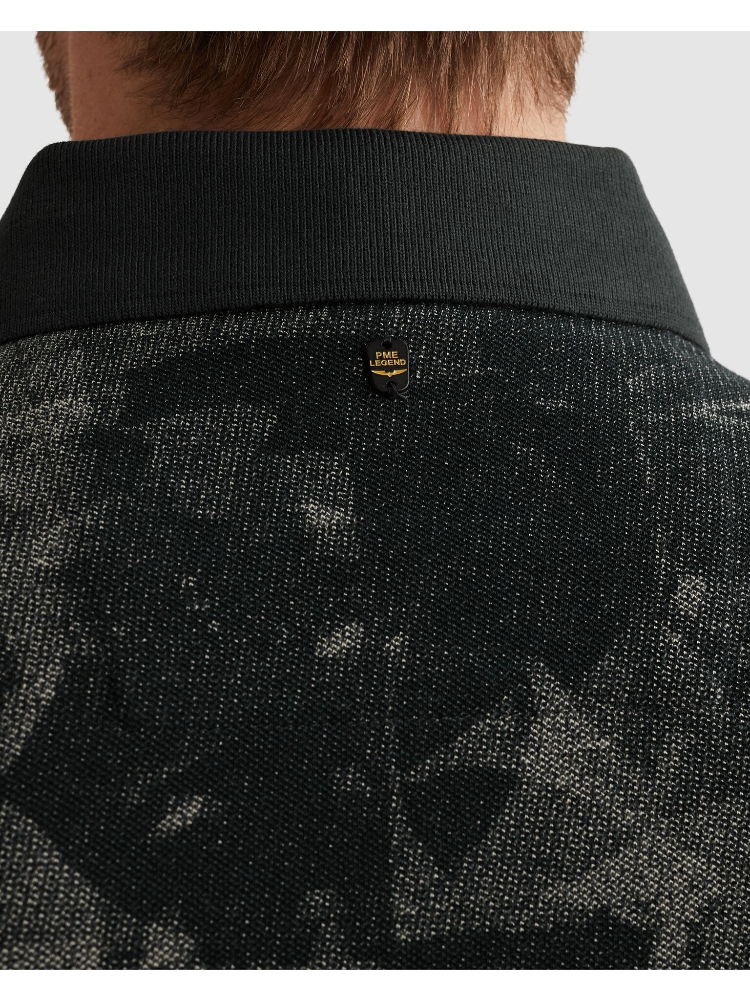 PME LEGEND Poloshirt »Short sleeve polo printed two tone pique« mit Logo Stickerei