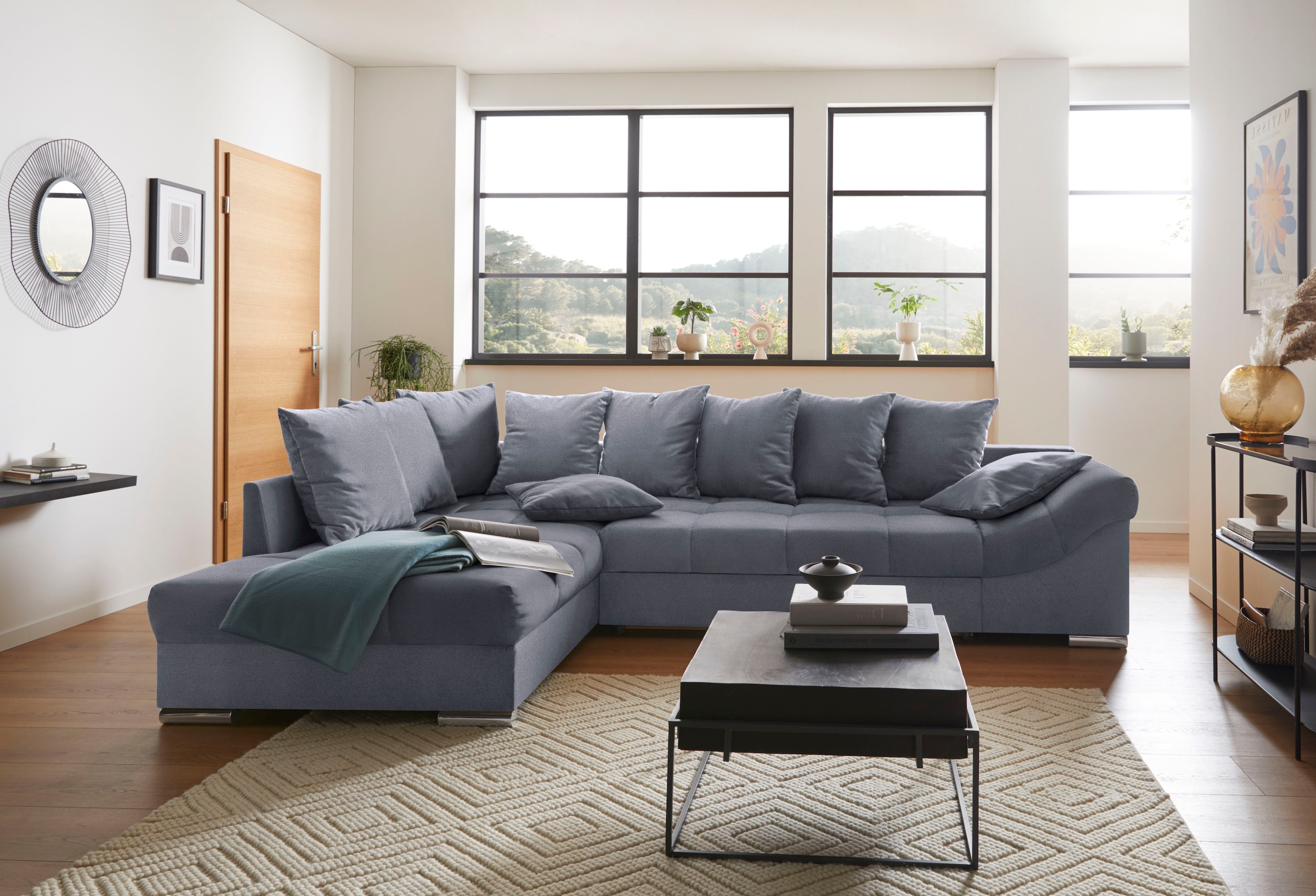 Mr. Couch Polsterecke »Lollo«, wahlweise mit Bettfunktion, Armlehnkissen,  frei im Raum stellbar online kaufen