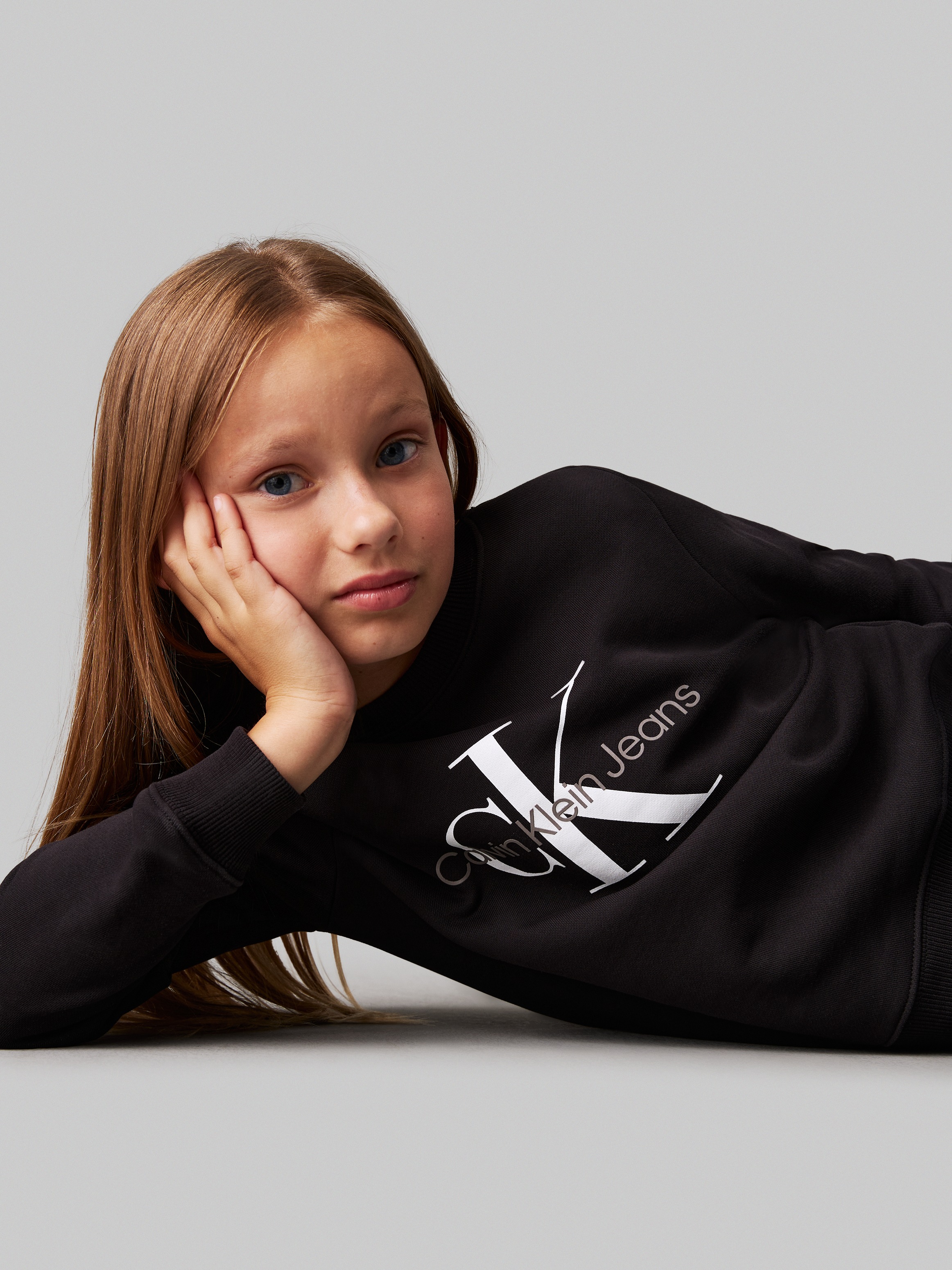 Calvin Klein Jeans Sweatshirt »CK Monogram Terry Cn«, für Kinder bis 16 Jahre und mit Logodruck