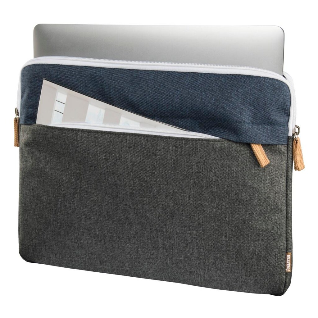 Hama Laptoptasche »Laptop-Sleeve Florenz bis 34 cm 13,3" Marineblau/Dunkelgrau Tasche«