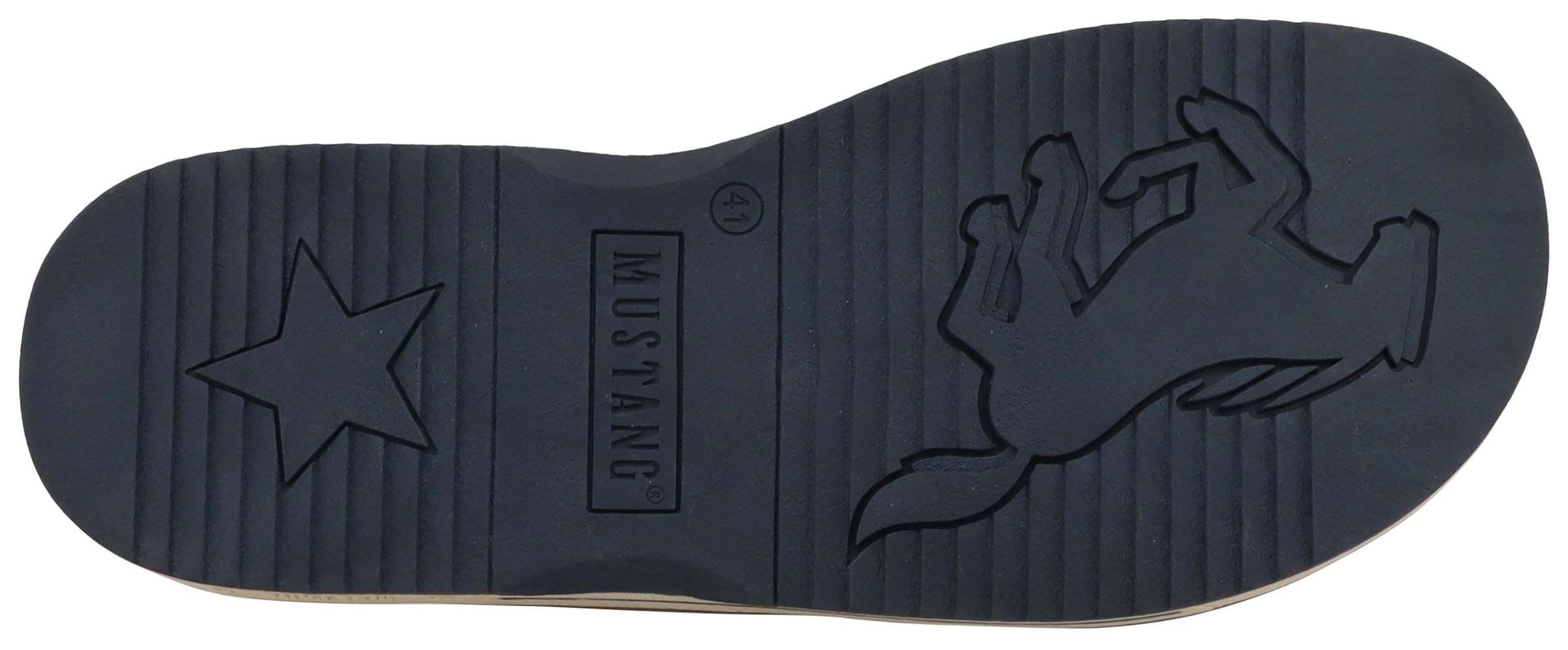 Mustang Shoes Pantolette »Agostino«  Schlupfschuh, Sommerschuh mit modischer Kontrastnaht