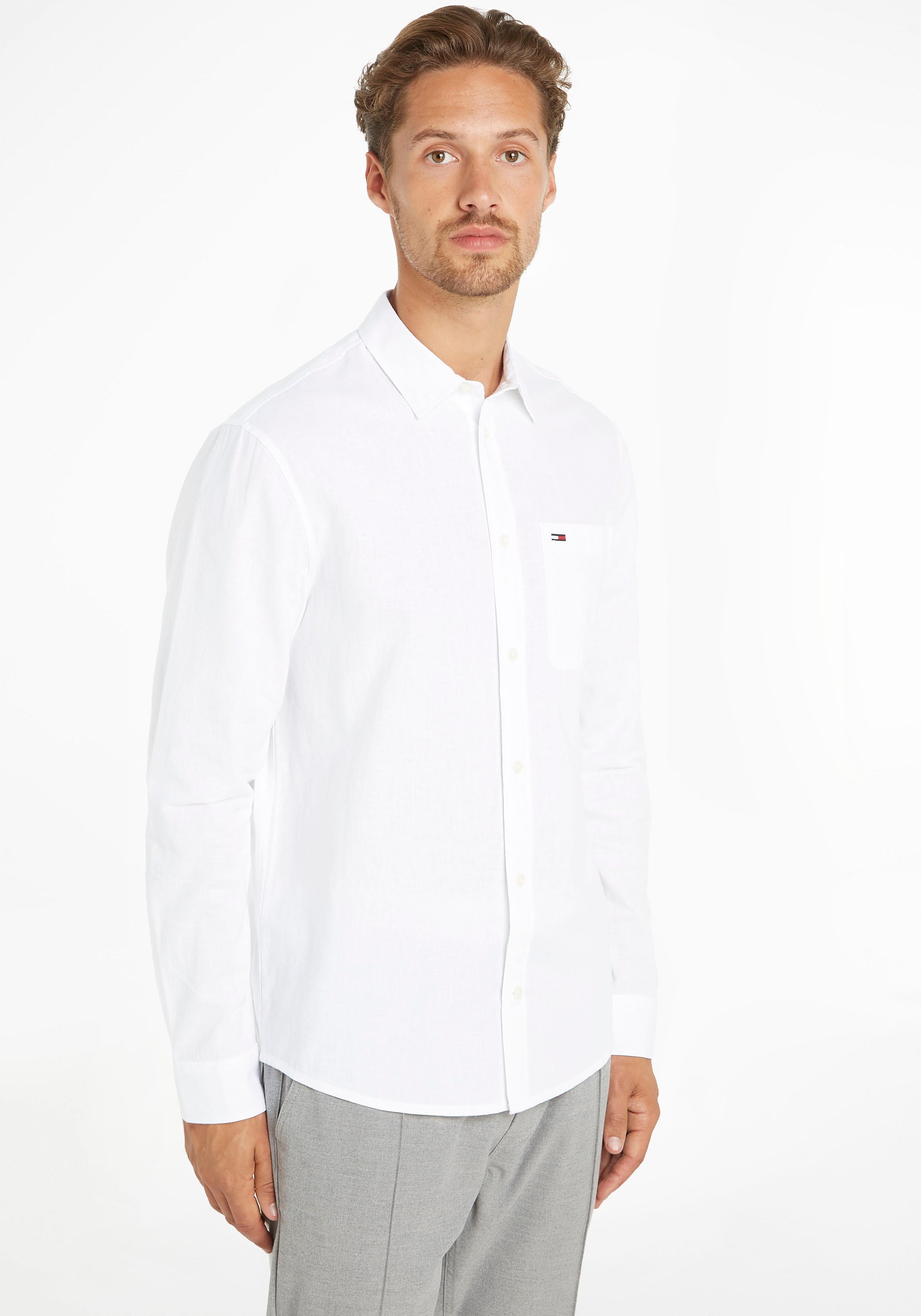 Langarmhemd »TJM REG LINEN BLEND SHIRT«