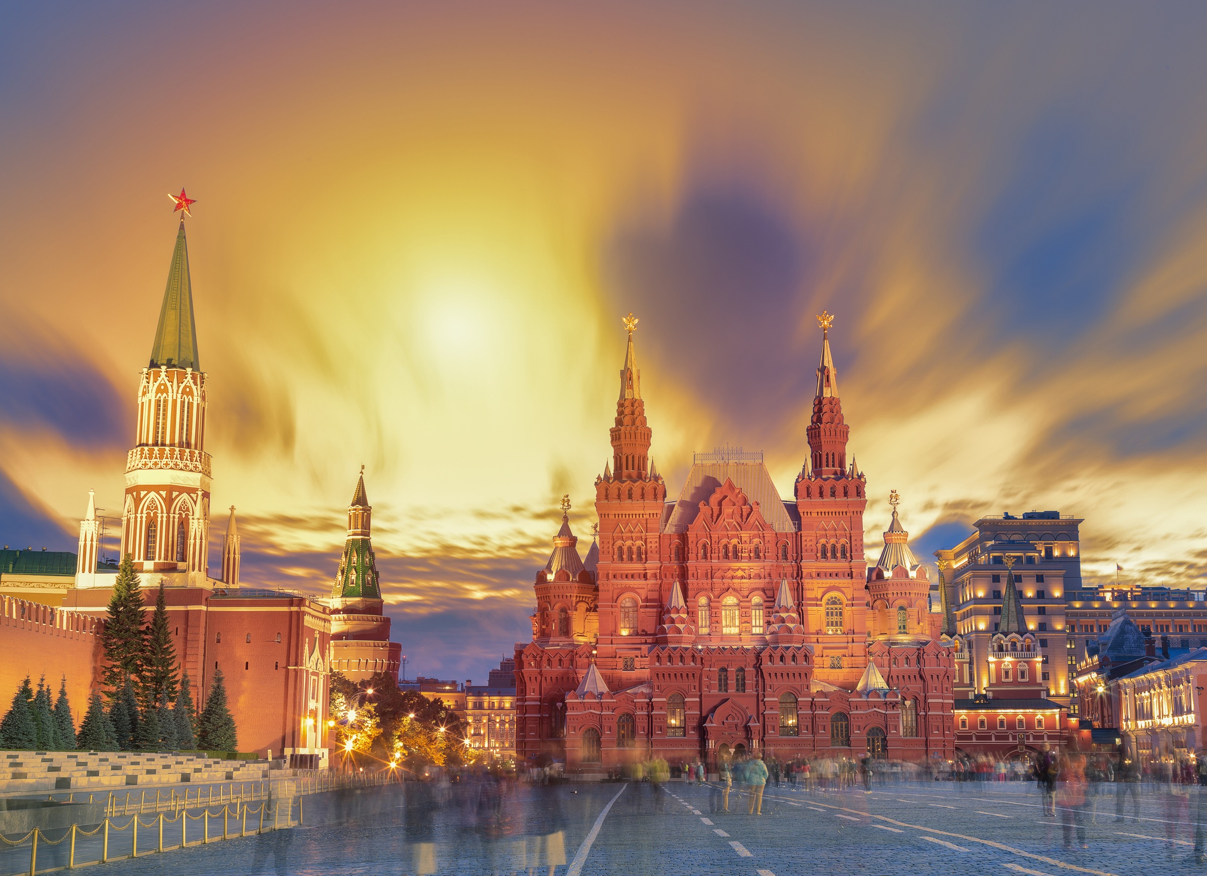 Papermoon Fototapete »Red Square Sunset Moscow«