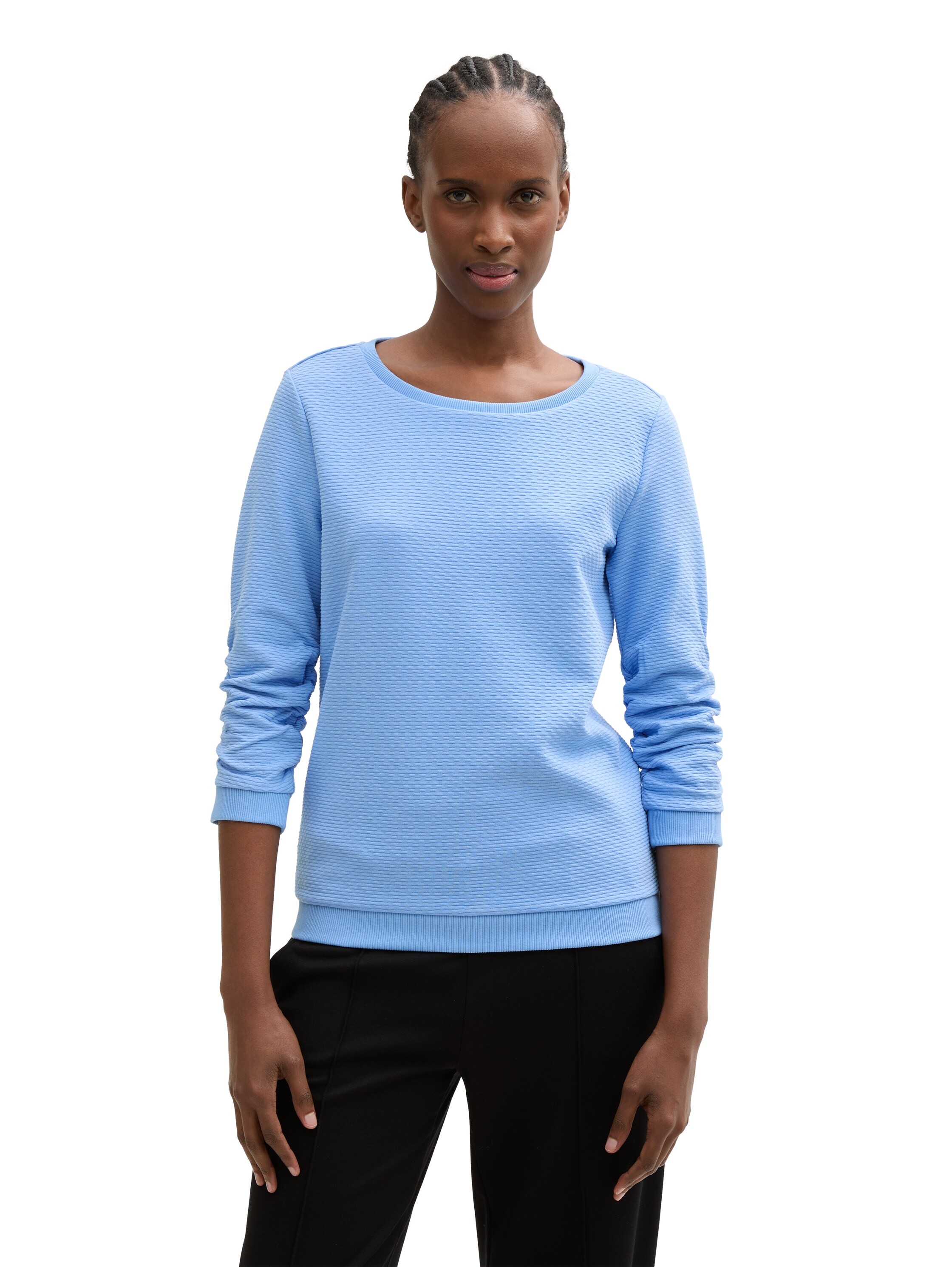 TOM TAILOR Denim Sweatshirt, mit besonderer Materialoberfläche