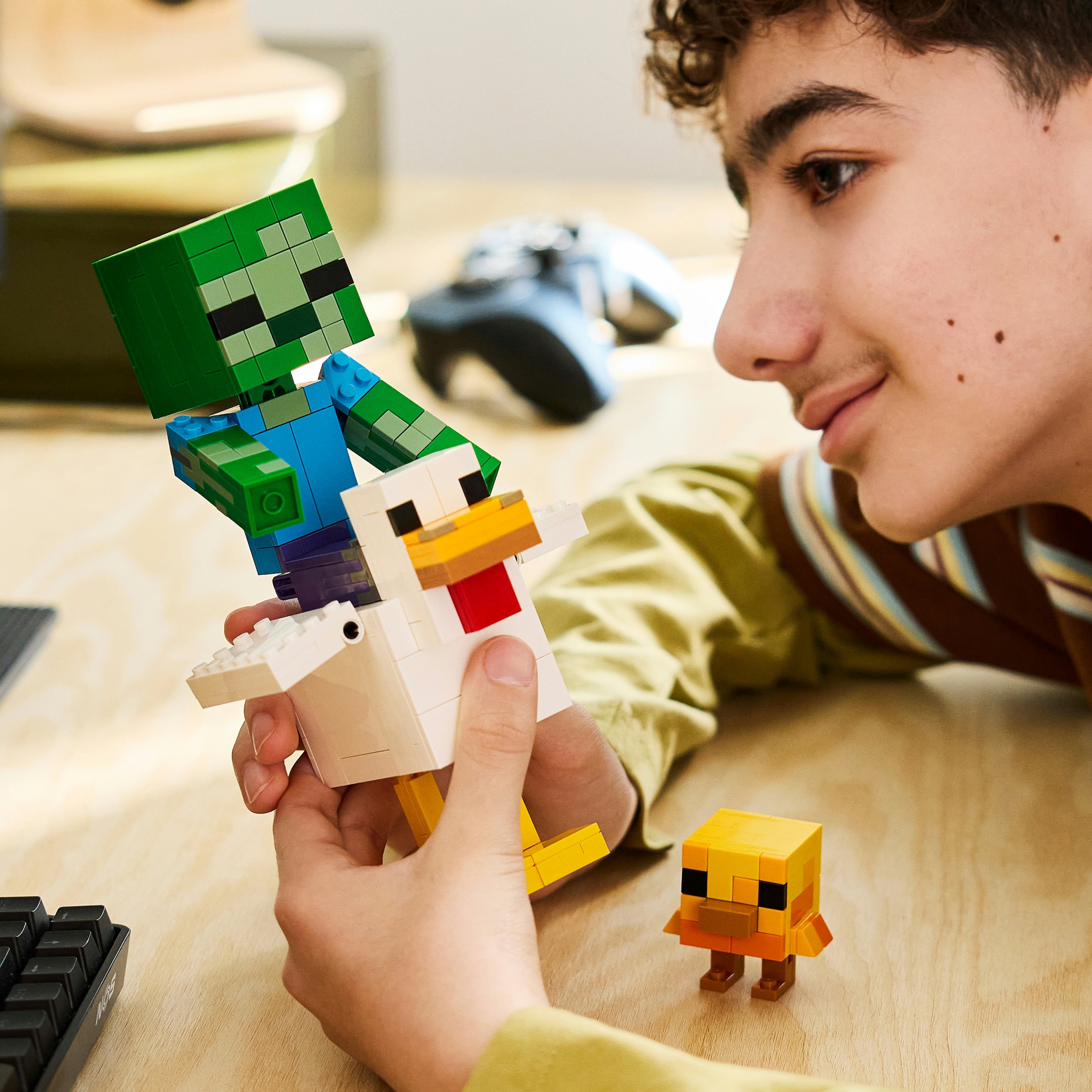 LEGO® Konstruktionsspielsteine »Hühnerreiter (21582), LEGO Minecraft« Made in Europe