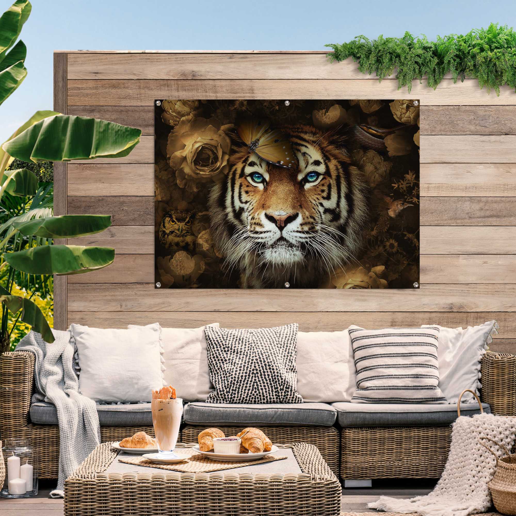 Reinders! Poster »Tiger«, leichtes und wasserfestes Gartenposter für den Außeneinsatz