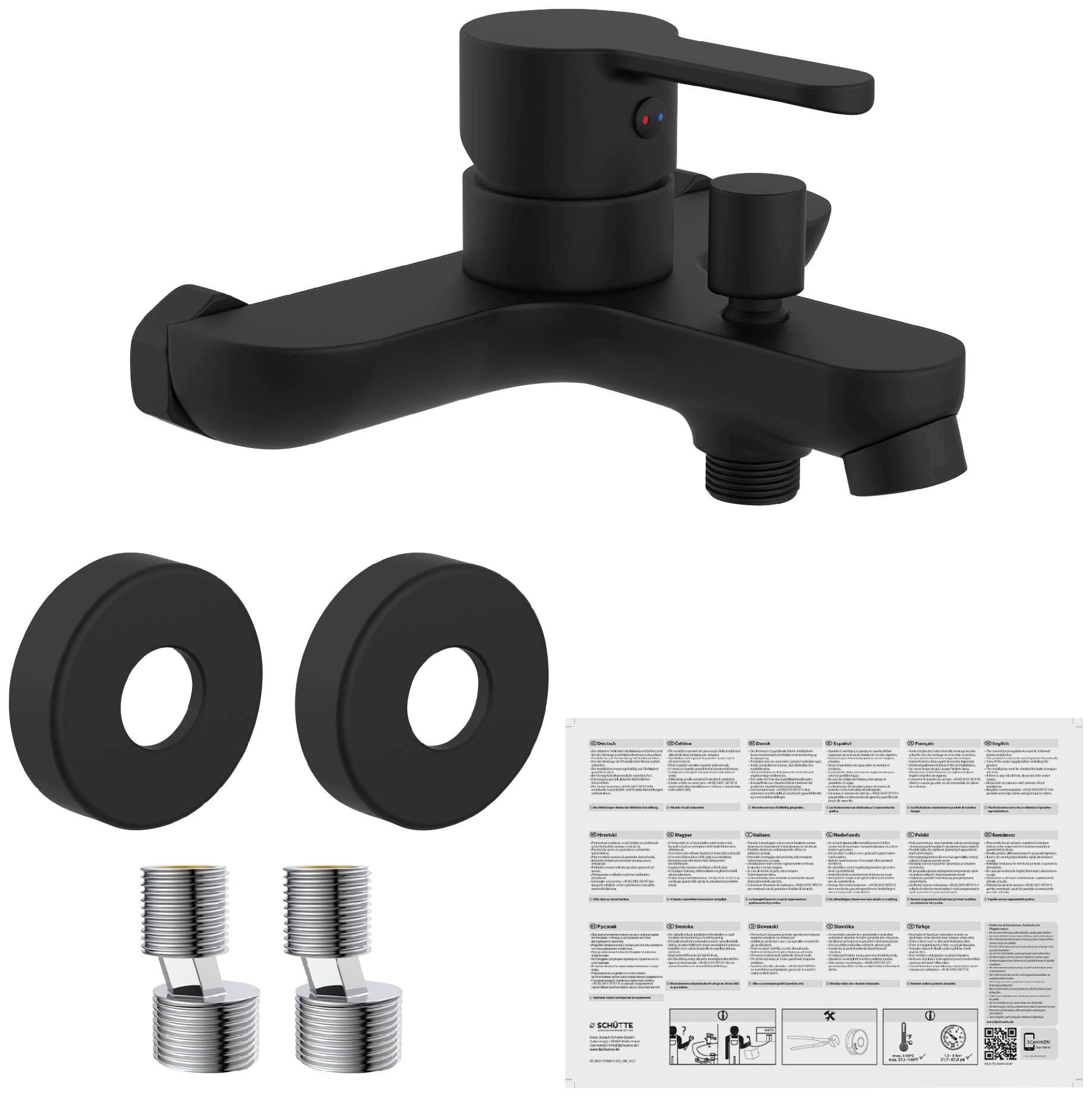 Schütte Badarmatur »3-teilige Serie DENVER« Set,  geräuscharm, Marken-Mischdüse
