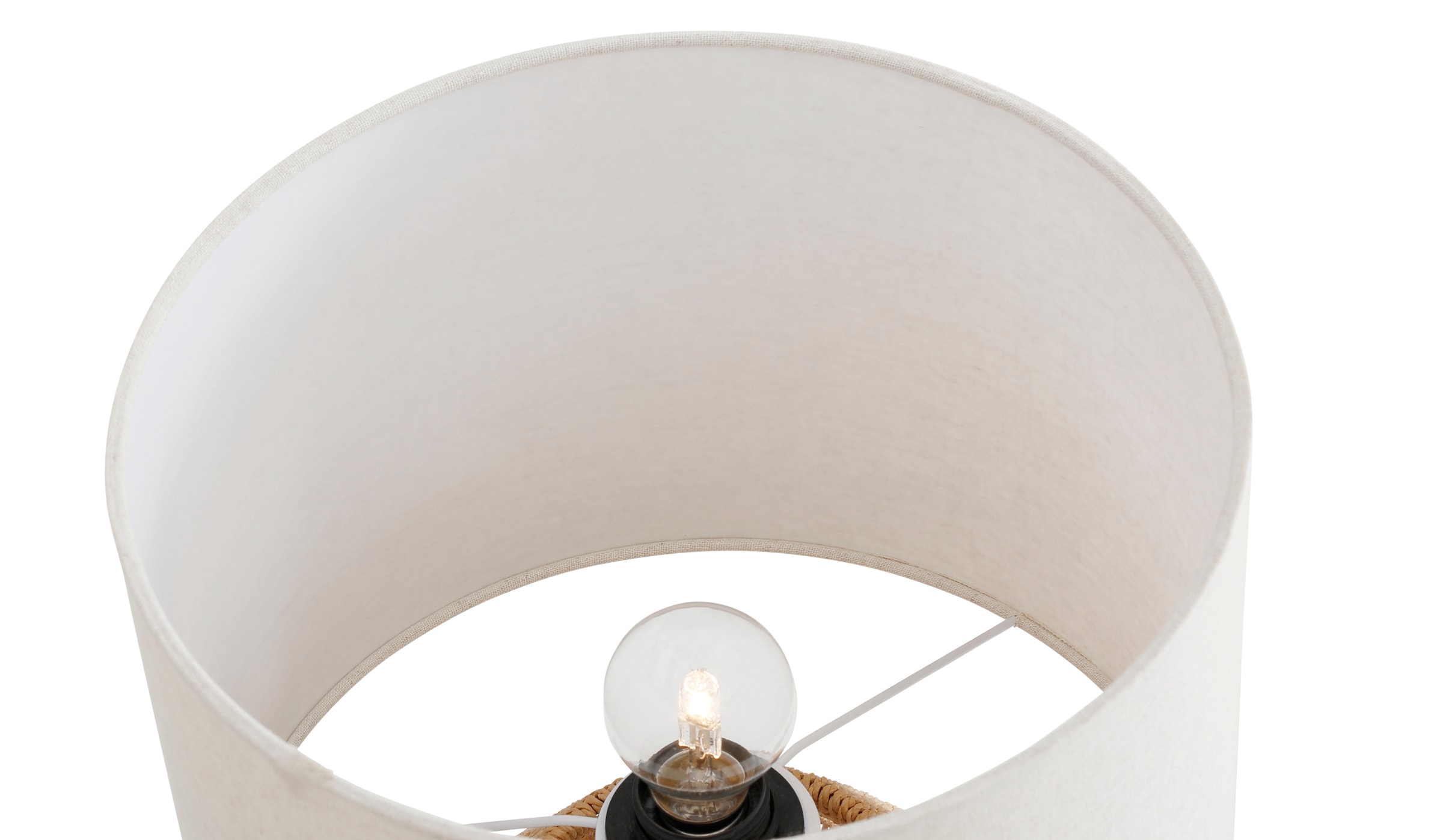 LeGer Home by Lena Gercke - Tischlampe kaufen 1 OTTO »Zuri«, mit Stoff bei Leinenschirm beige / online flammig-flammig, Tischleuchte Sisalschnur