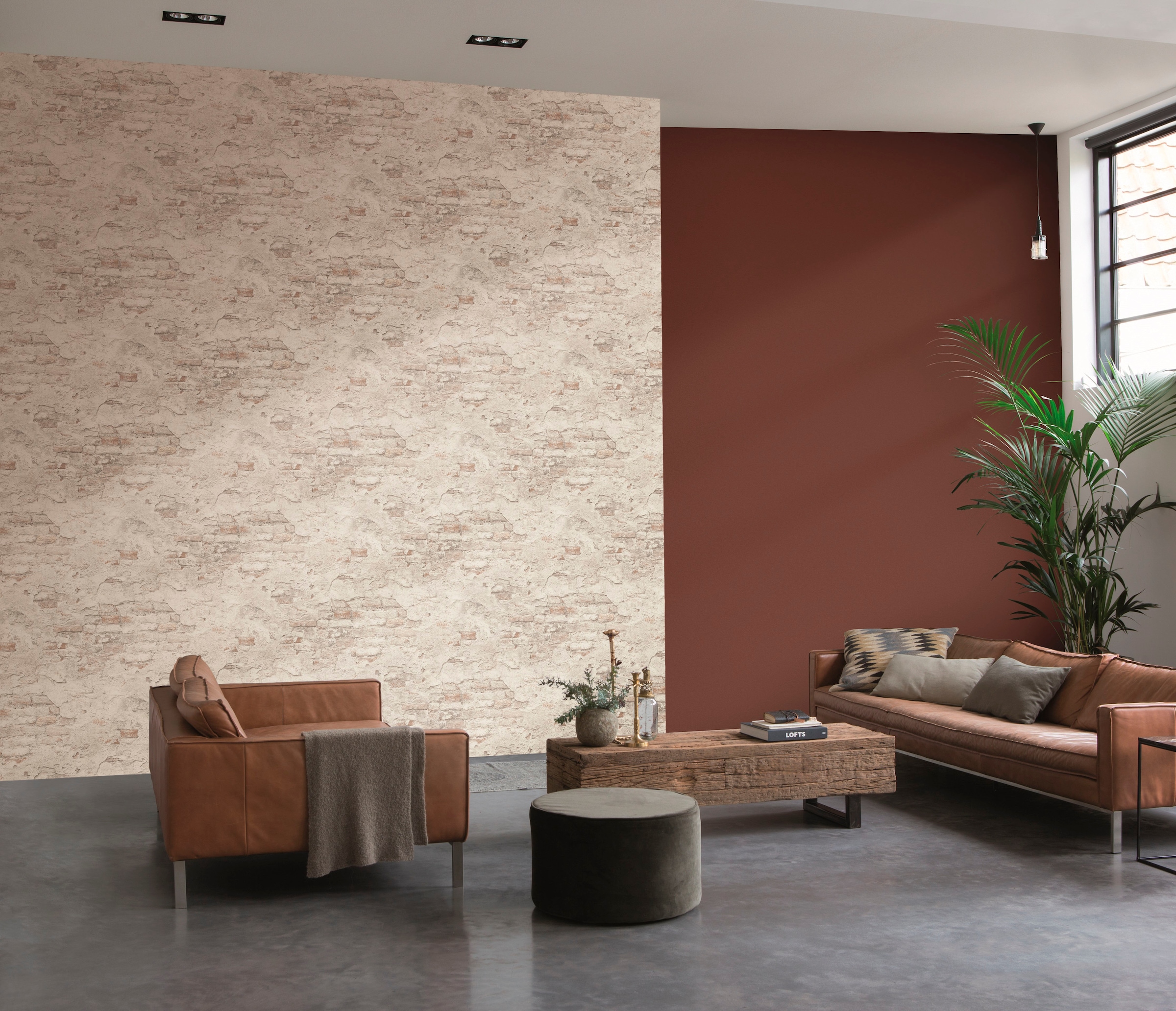 Rasch Vinyltapete »Factory III« Steinoptik | gemustert geprägt