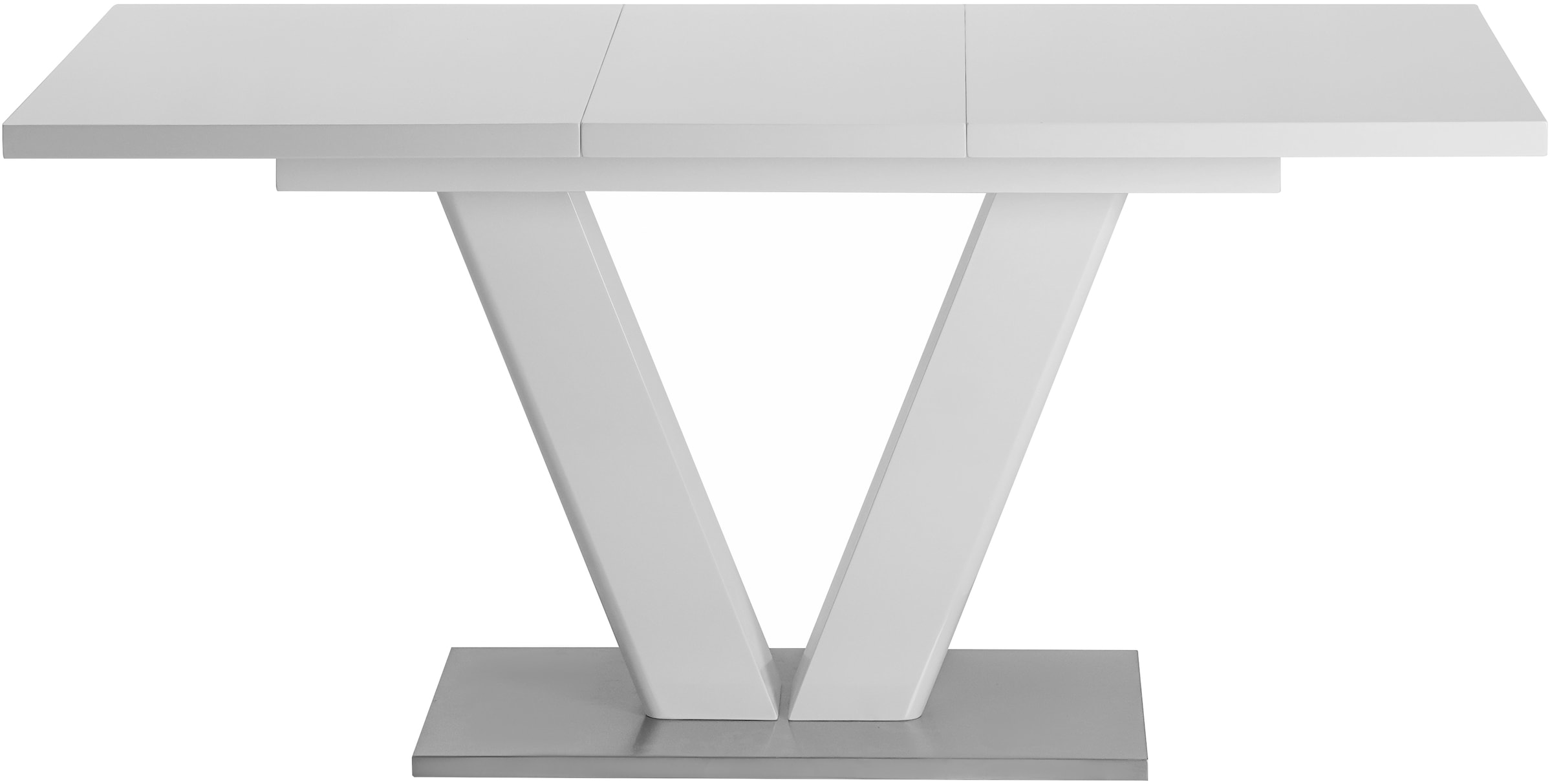 Home affaire Essgruppe »Elbach, TOPSELLER!, OTTOs Choice«, (Set, 5 tlg.), ausziehbar 120-160 cm, Hochglanz, Tischgruppe Freischwinger