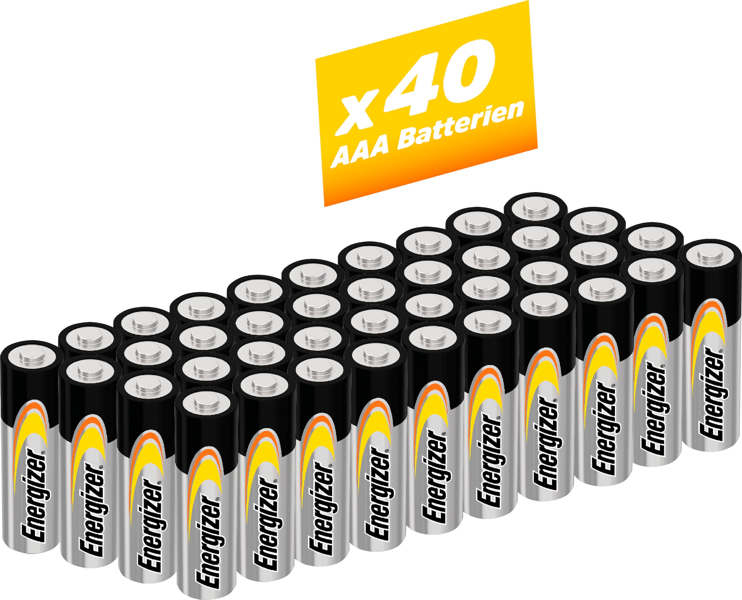 Batterie »40 Stück Alkaline Power Micro (AAA)«, LR03, 1,5 V, (Packung, 40 St.)
