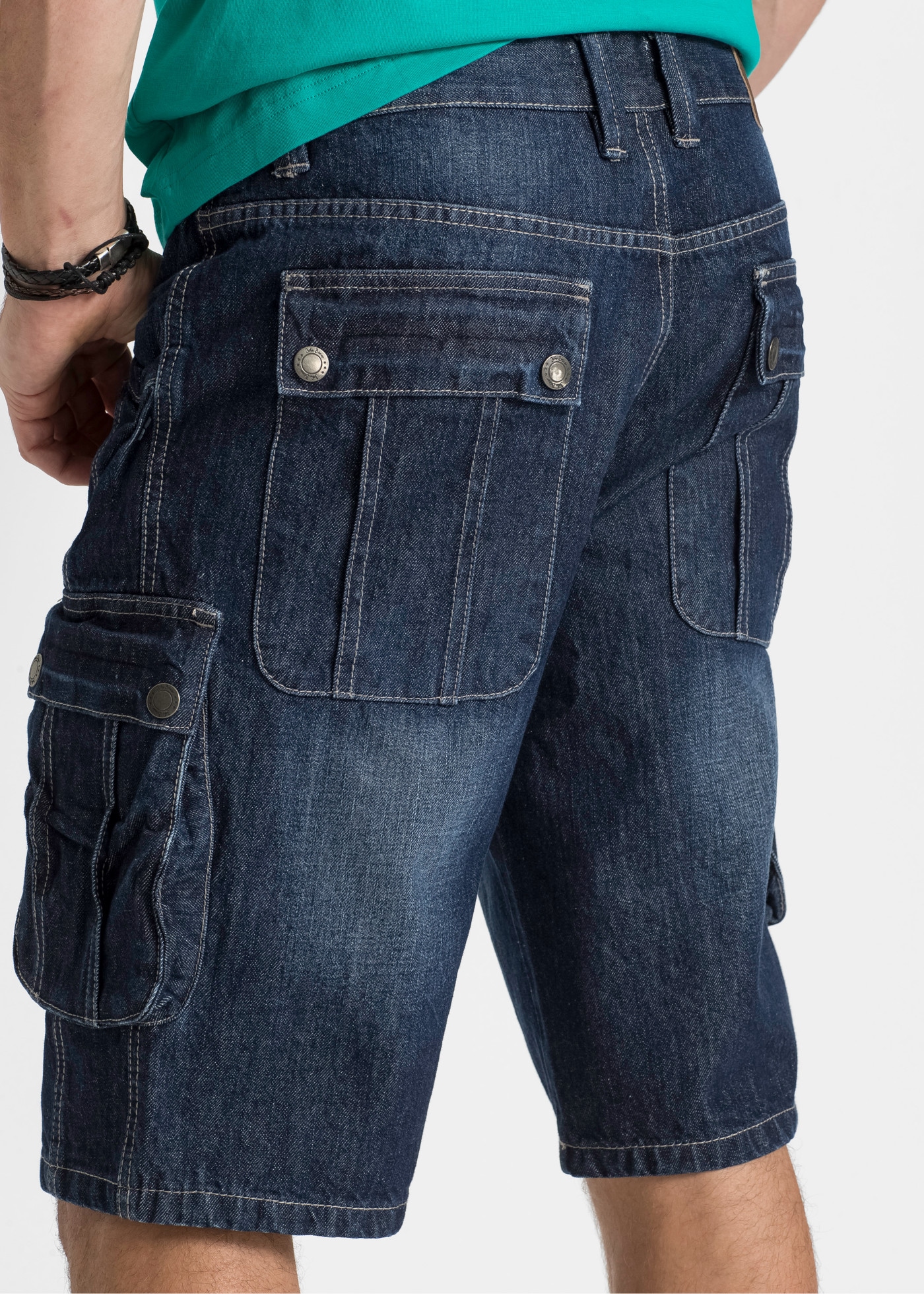 bonprix Bermudas  mit Used-Effekt, regular fit, aus Baumwolle