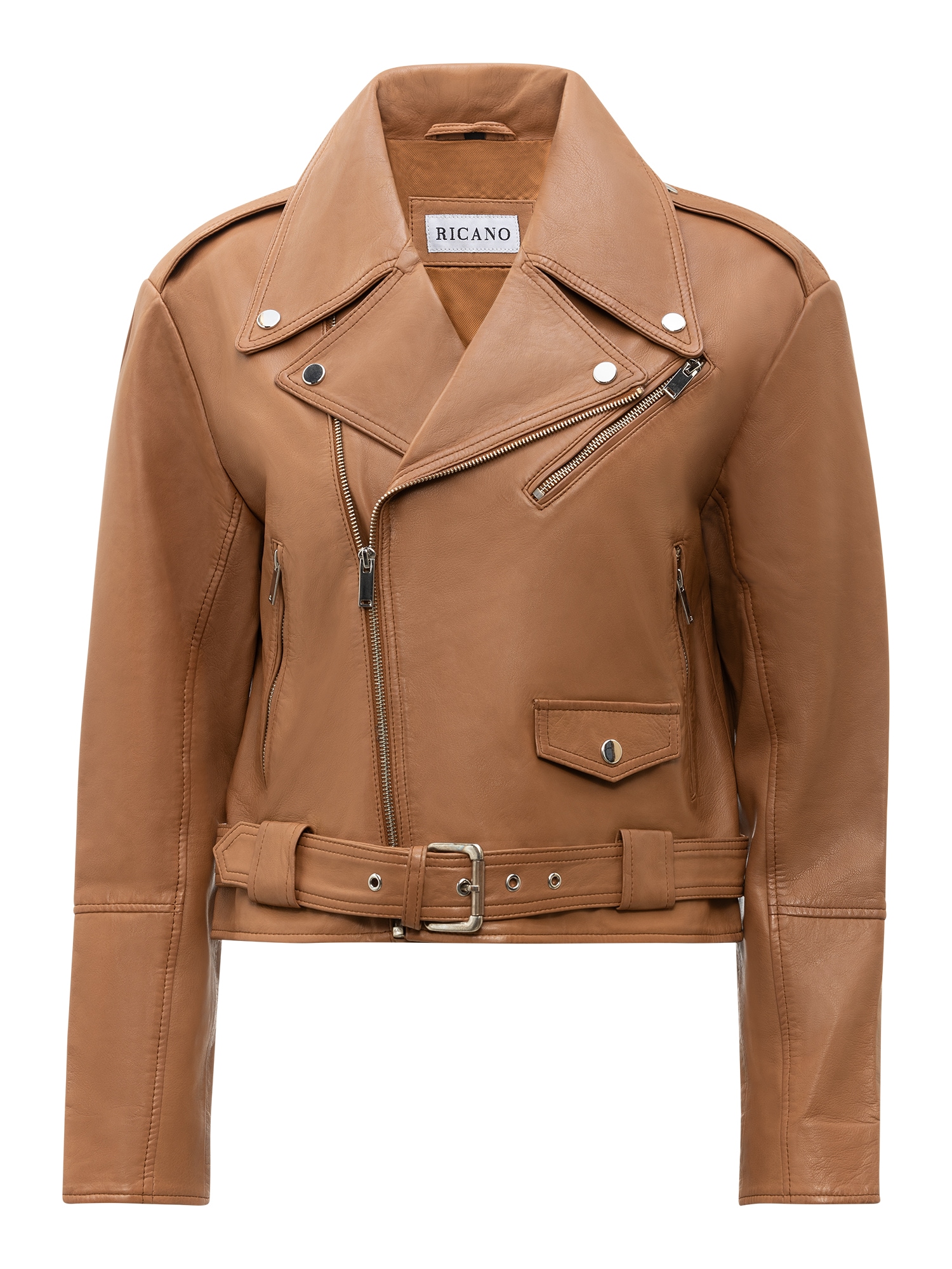 RICANO Bikerjacke »Lederjacke Hera« ohne Kapuze Handgefertigt aus echtem Leder