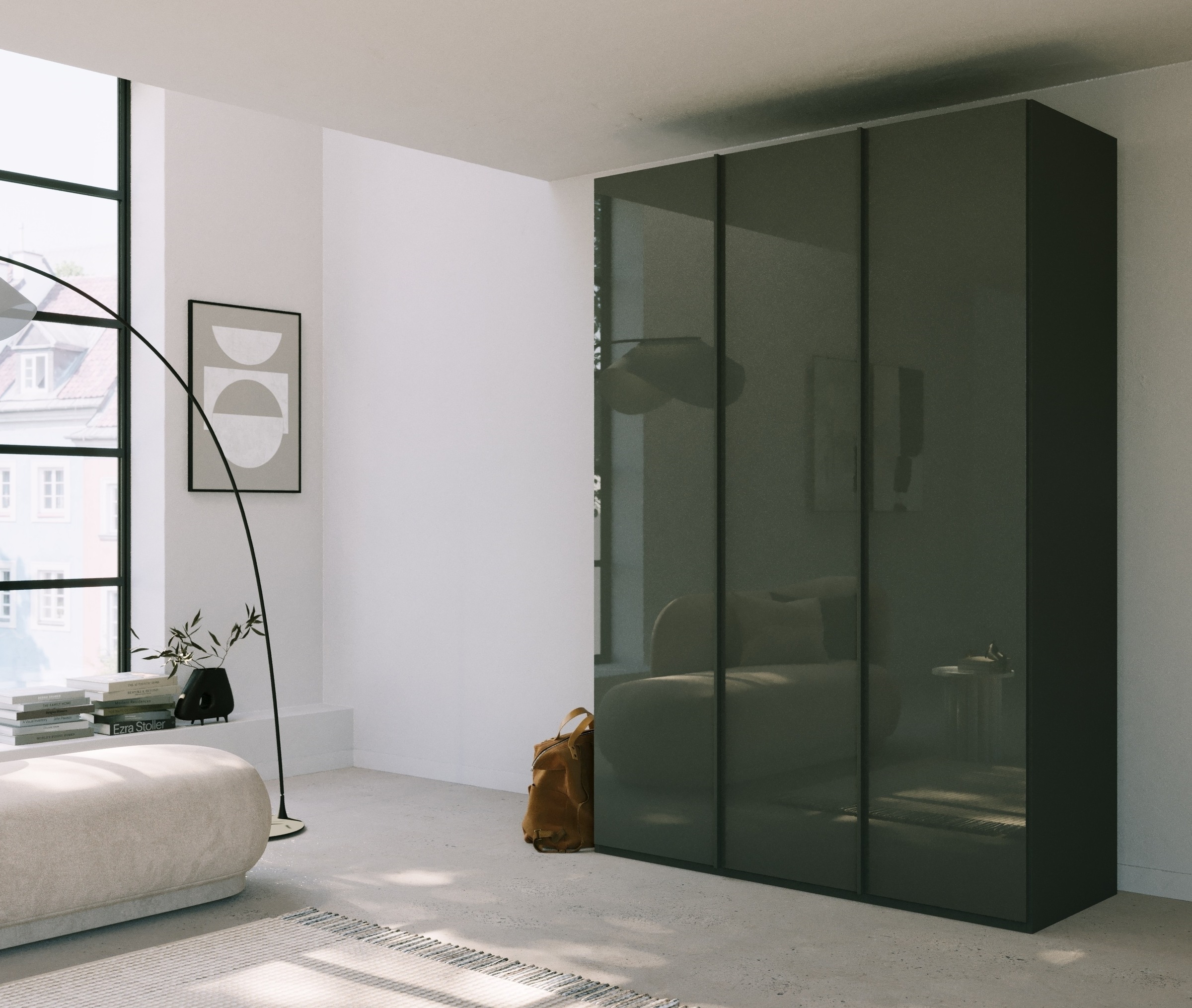 rauch Drehtürenschrank »Skat Meridian« Glasfront, inkl. Innenspiegel und 4 Innenschubladen