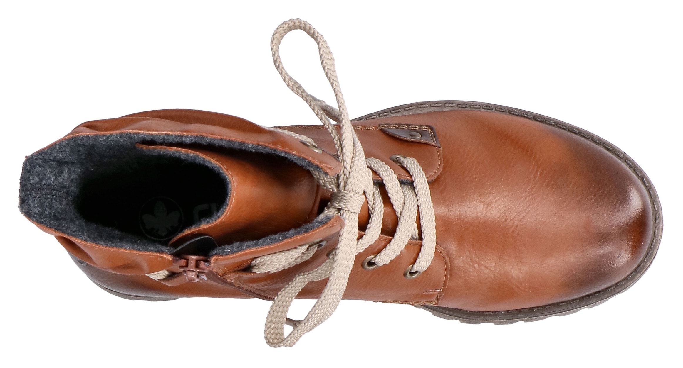 Rieker Schnürboots, mit herausstechender Schnürung