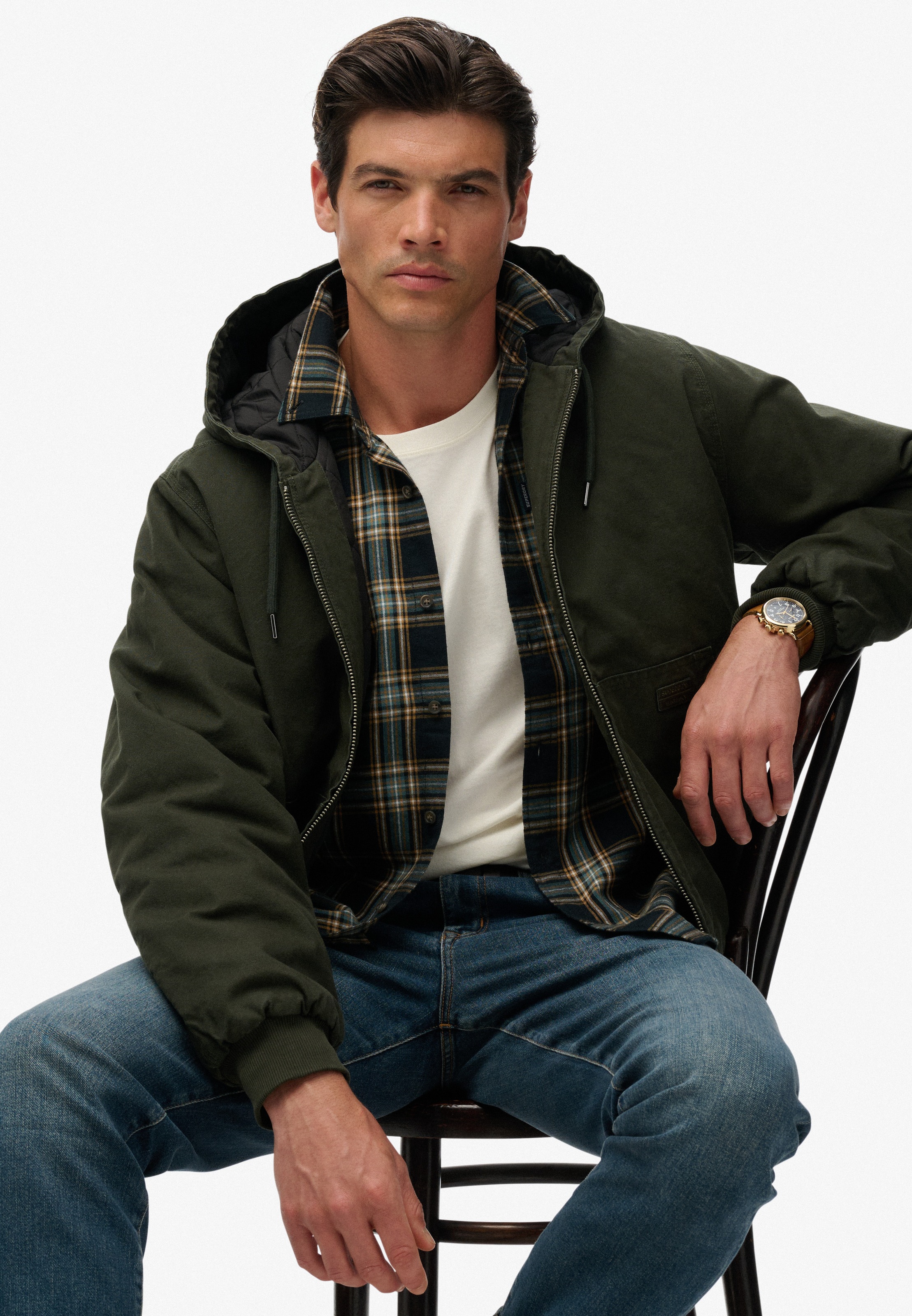 Superdry Parka »CANVAS SURPLUS HOODED JKT«, mit Kapuze