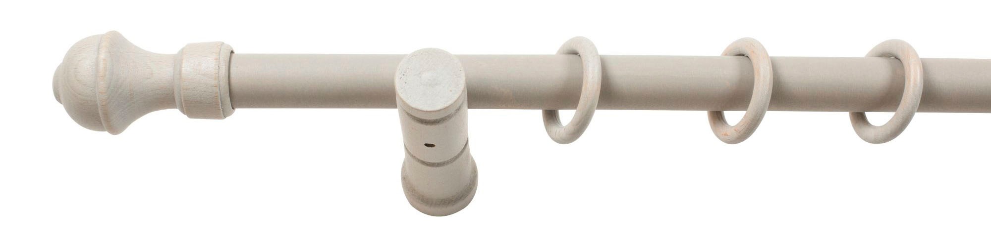SN DECO GROUP Gardinenstange »Ares«, 1 läufig-läufig, Fixmaß, 28 mm, Holz, verschiedene Längen und Farben, Komplettset