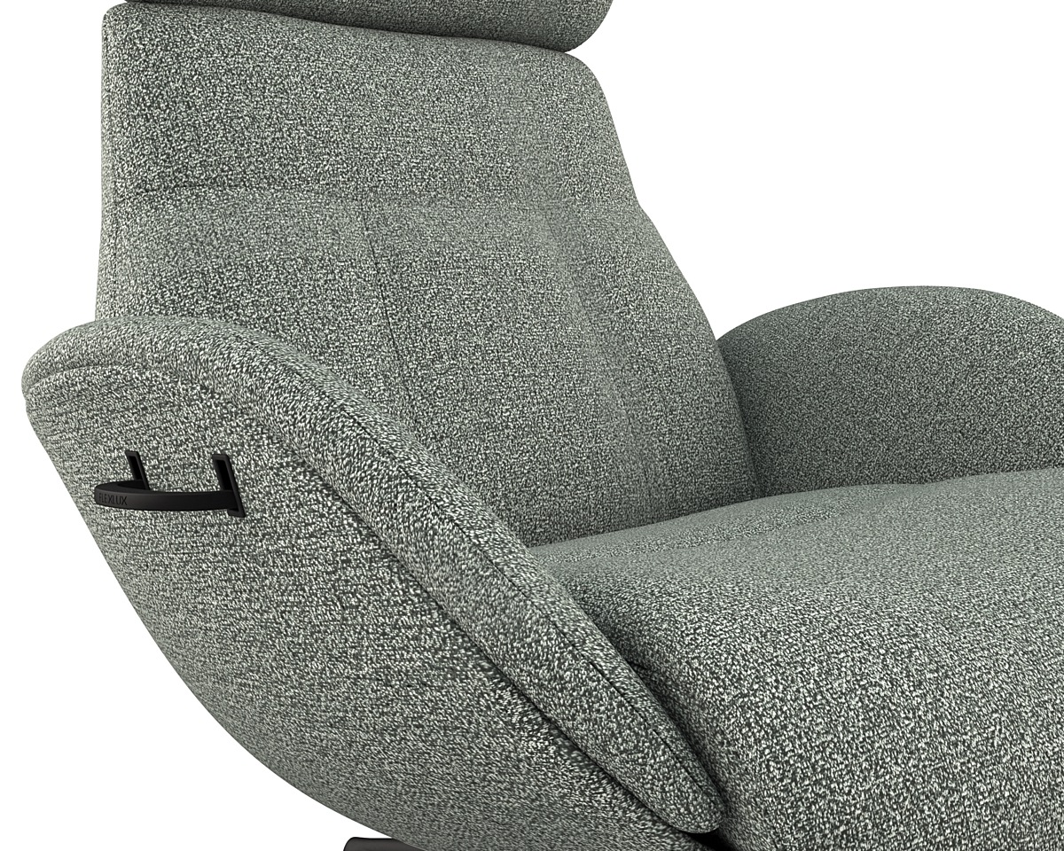FLEXLUX Relaxsessel »Relaxchairs Elegant«, Premium Komfort, Rücken- & Kopfteilverstellung, drehbar, Fuß schwarz