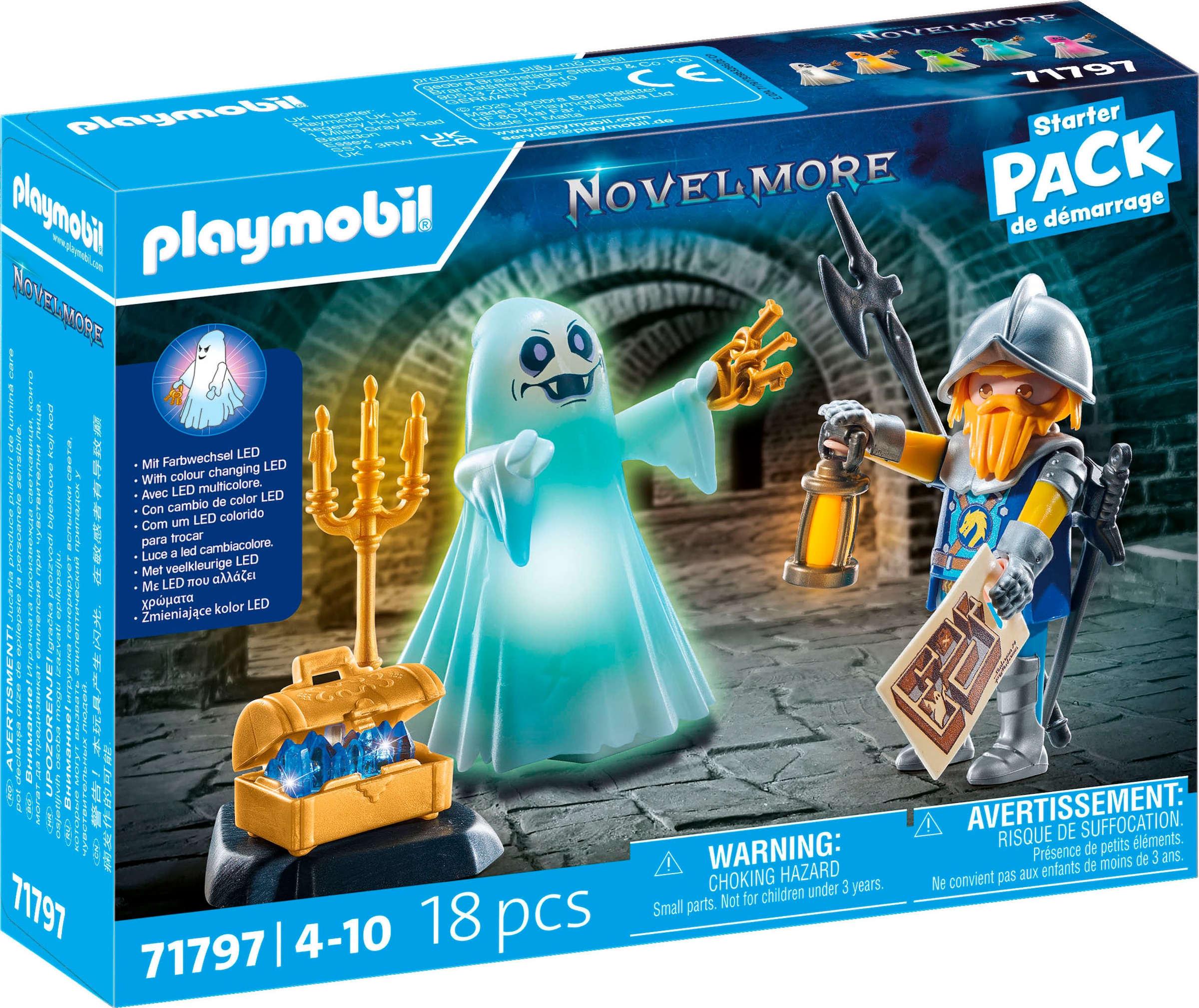 Playmobil® Konstruktions-Spielset »Schlossgespenst und Ritter (71797), Playmobil Novelmore«, (18 St.)