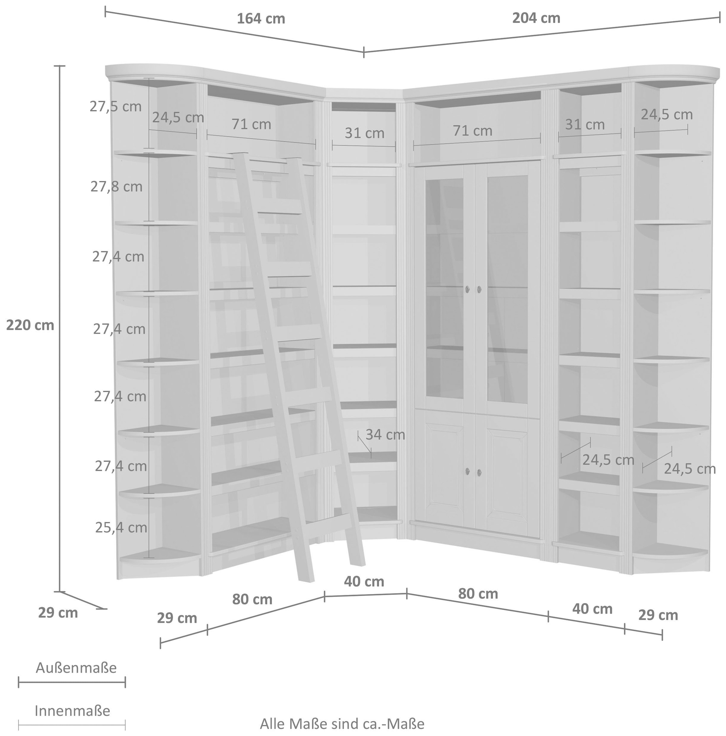 Home affaire Bibliothek »Soeren«, (7 online bei Kiefer OTTO Massiver Aus St.)