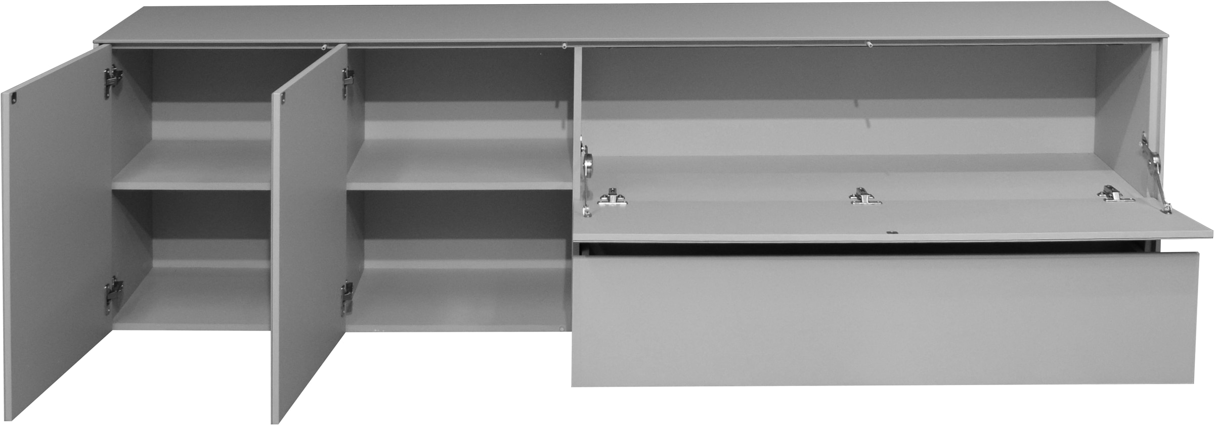 Mäusbacher Lowboard »Imola TOPSELLER!«, Lowboard mit Glasfront und Glasoberplatte
