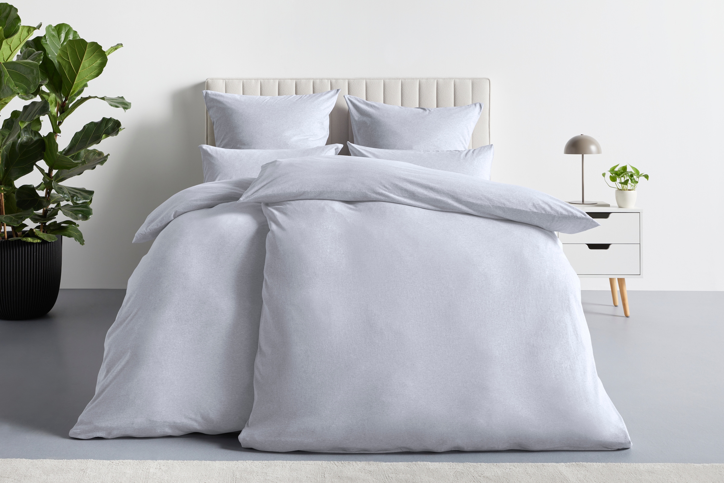 OTTO home Bettwäsche »Valje« 2 Stk. NEUHEIT: ab Größe 135x200 cm, Jersey Qualität in Melange-Optik