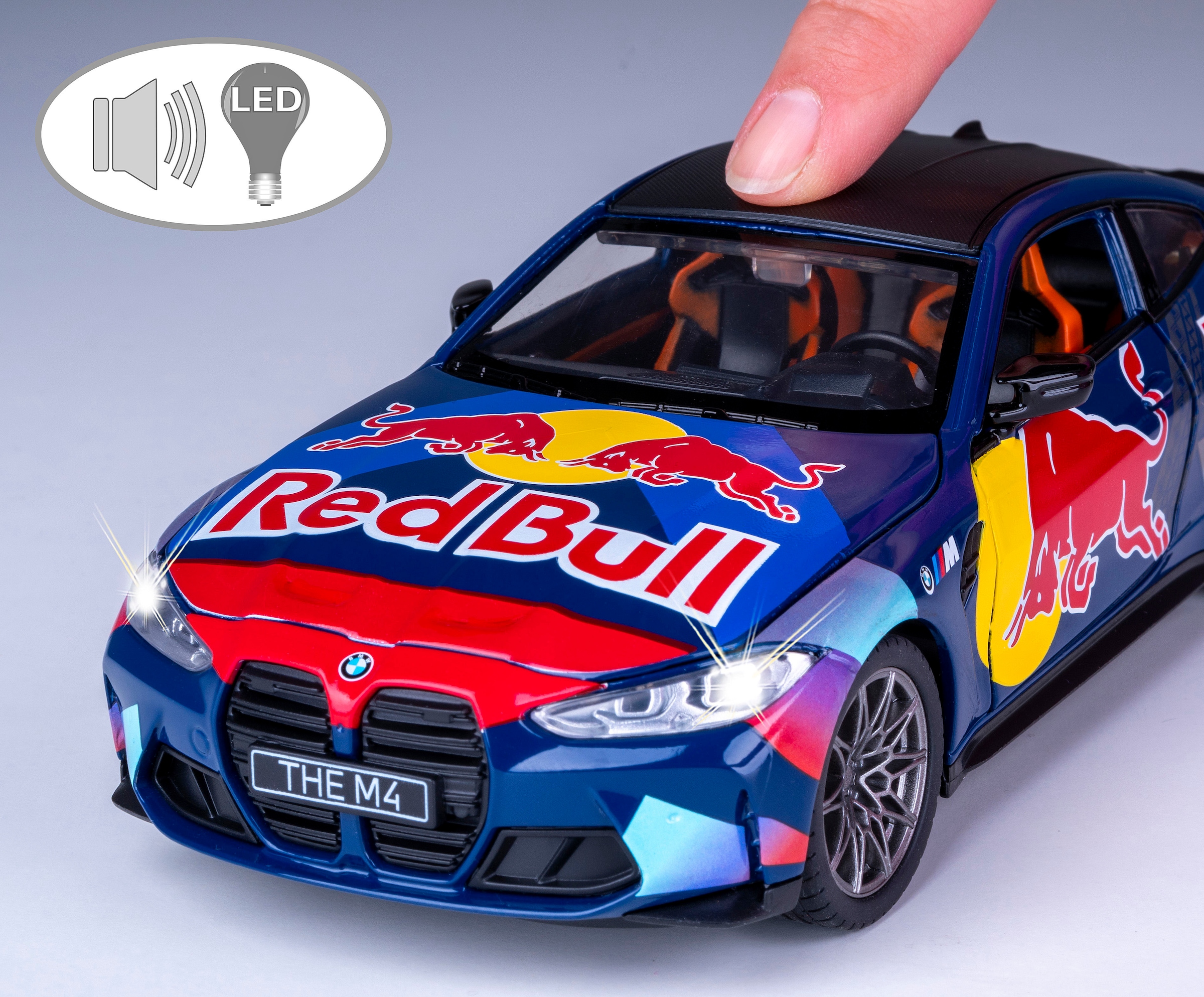 Jamara Spielzeug-Auto »Diecast BMW M4 blau«, LED Licht; Maßstab 1:24