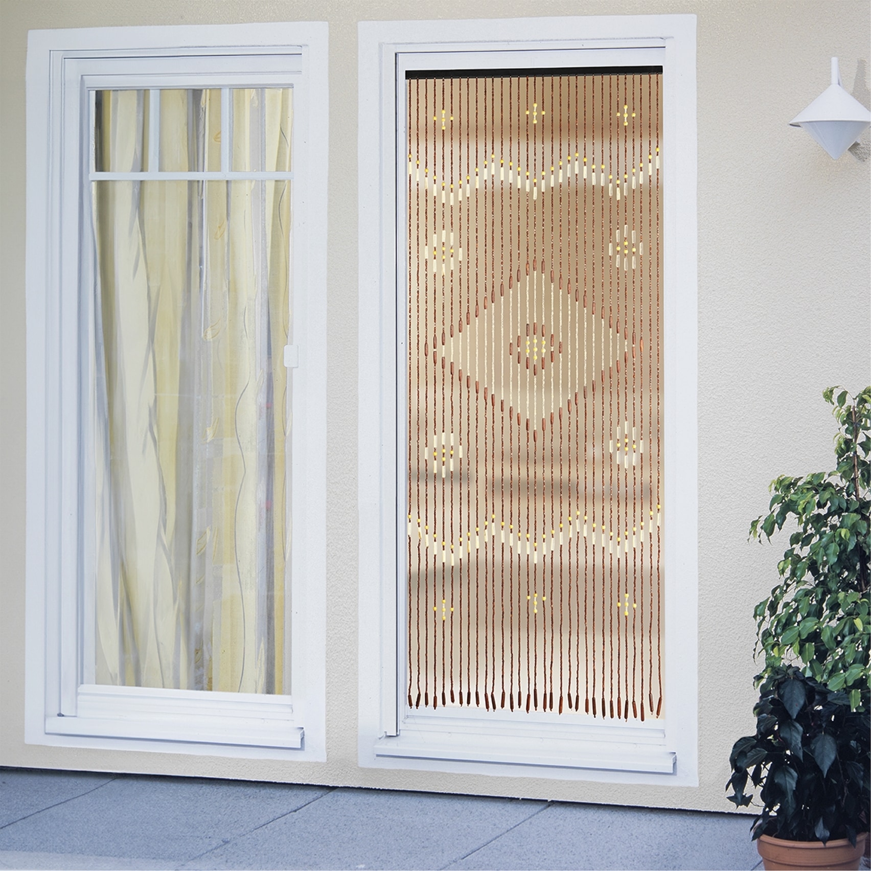 Maximex Insektenschutz-Vorhang »Türvorhang - Holzperlen« 1 Stk. tlg. Insekten- und Sichtschutz aus Bambus, für Balkon oder Terrasse