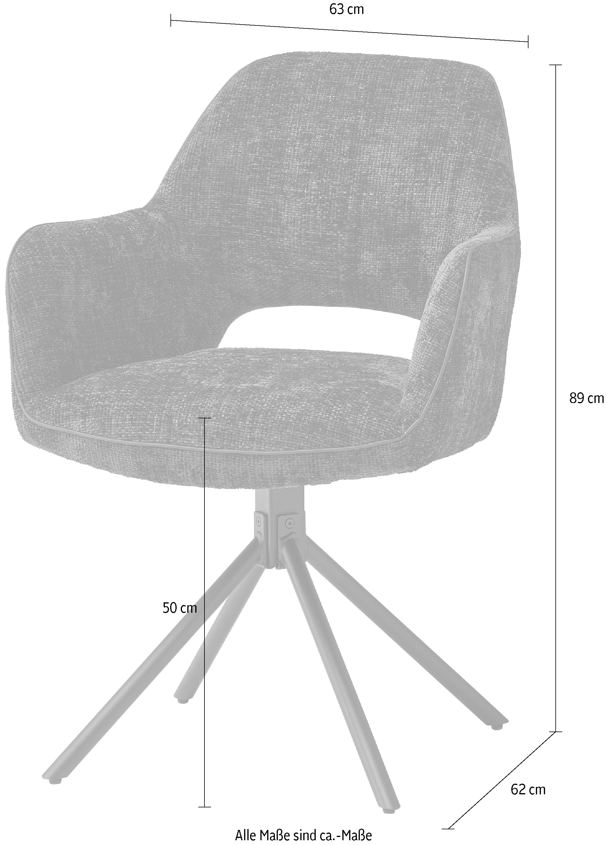 Stolkom Armlehnstuhl »Adriana« (Packung) 1 Stk.180 grad drehbar mit Auto-Return