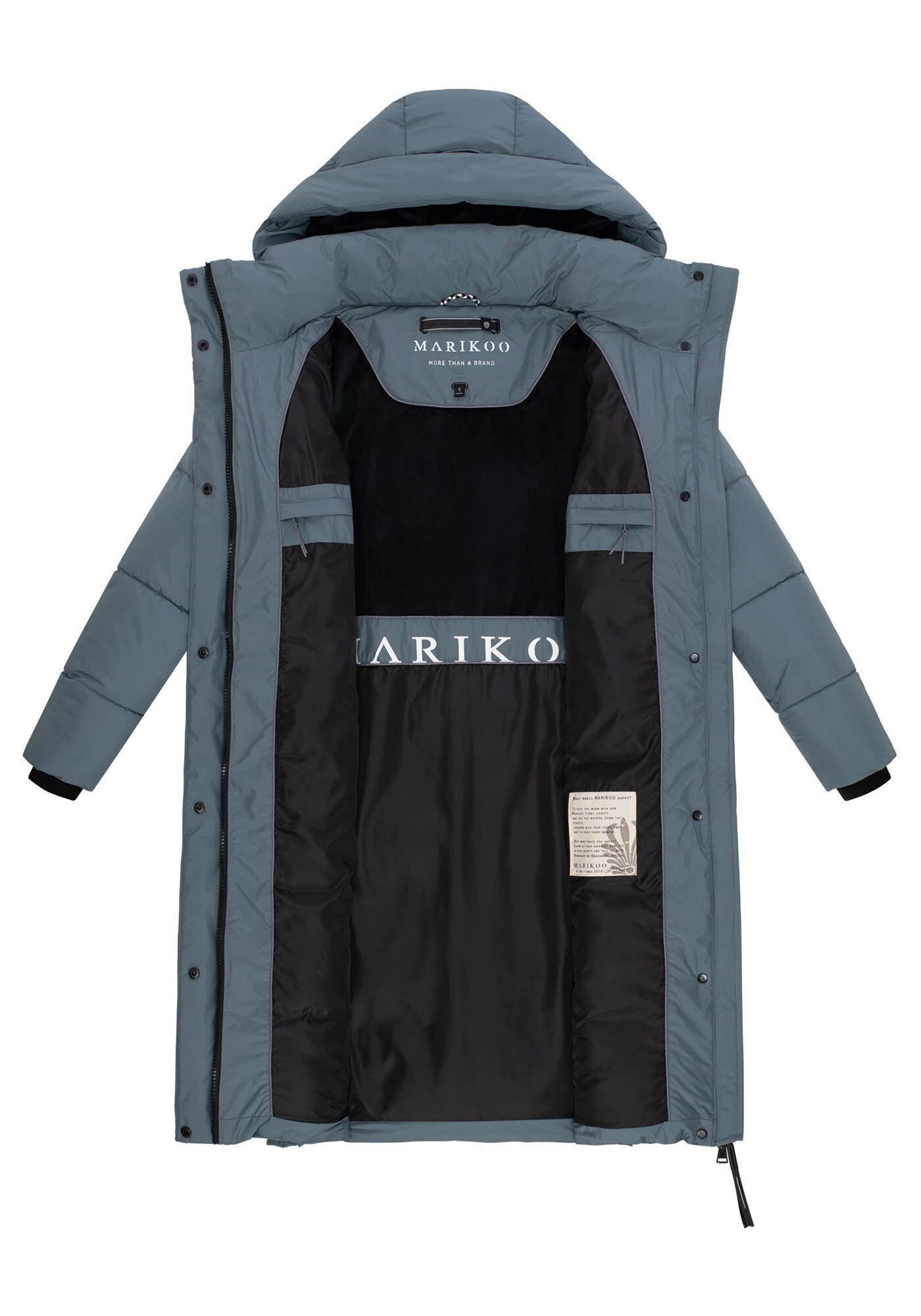 Marikoo Winterjacke »Marikoo Chumanii Damen Herbst Winter Steppmantel Parka lang N057«