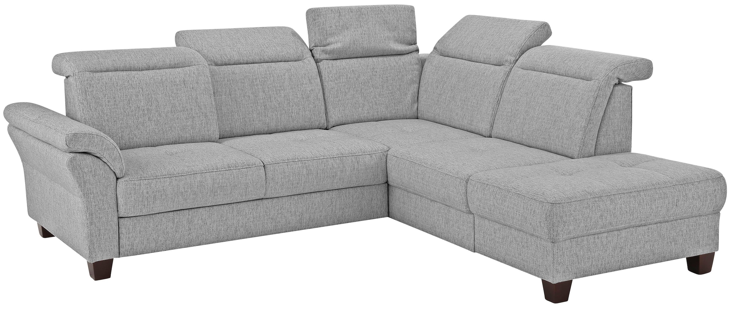 Home affaire Ecksofa »Solvei L-Form«, wahlweise auch mit Kopfteilverstellung und Bettfunktion, Federkern