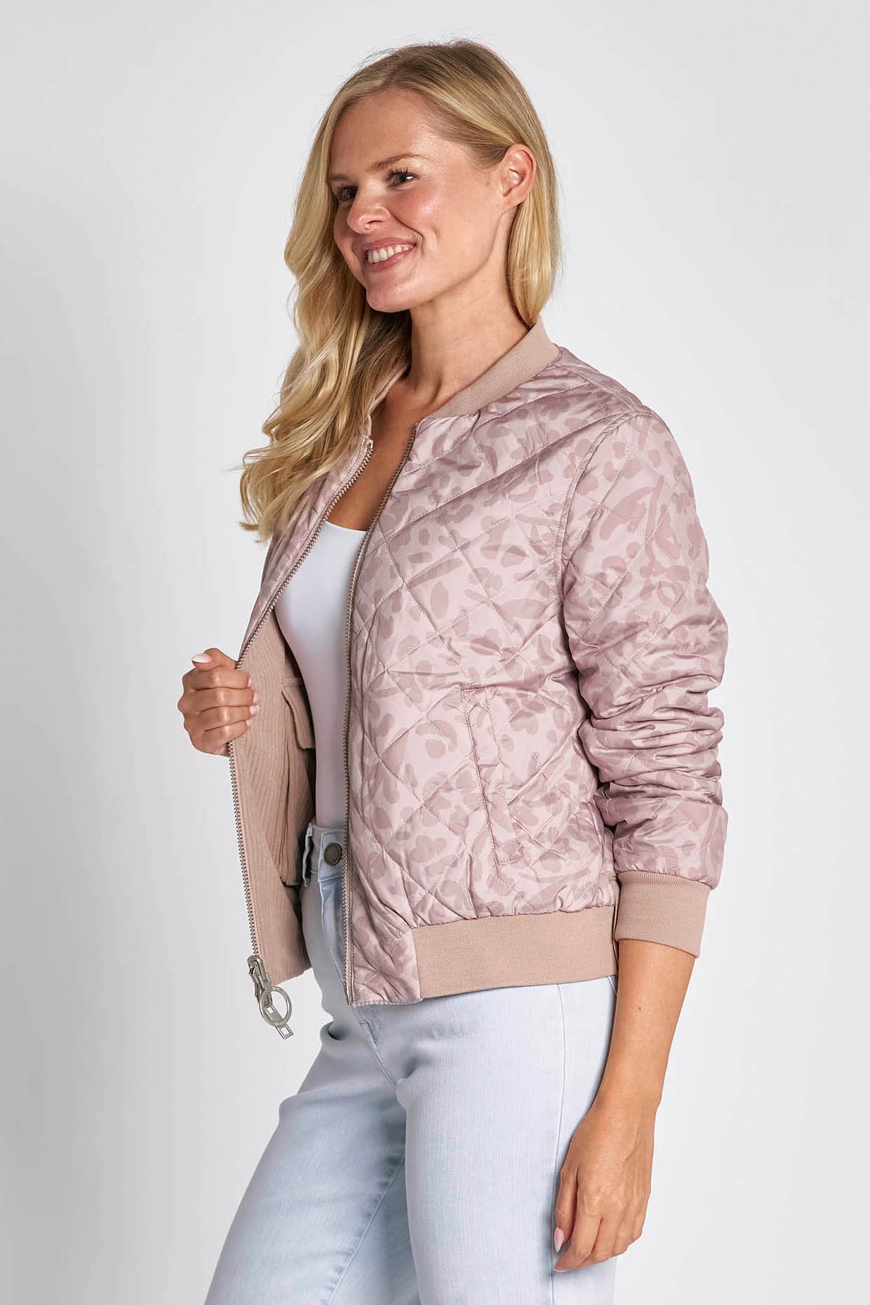 Zhrill Wendejacke »JULIE CORDUROY«, ohne Kapuze, mit Cord und floralem Muster