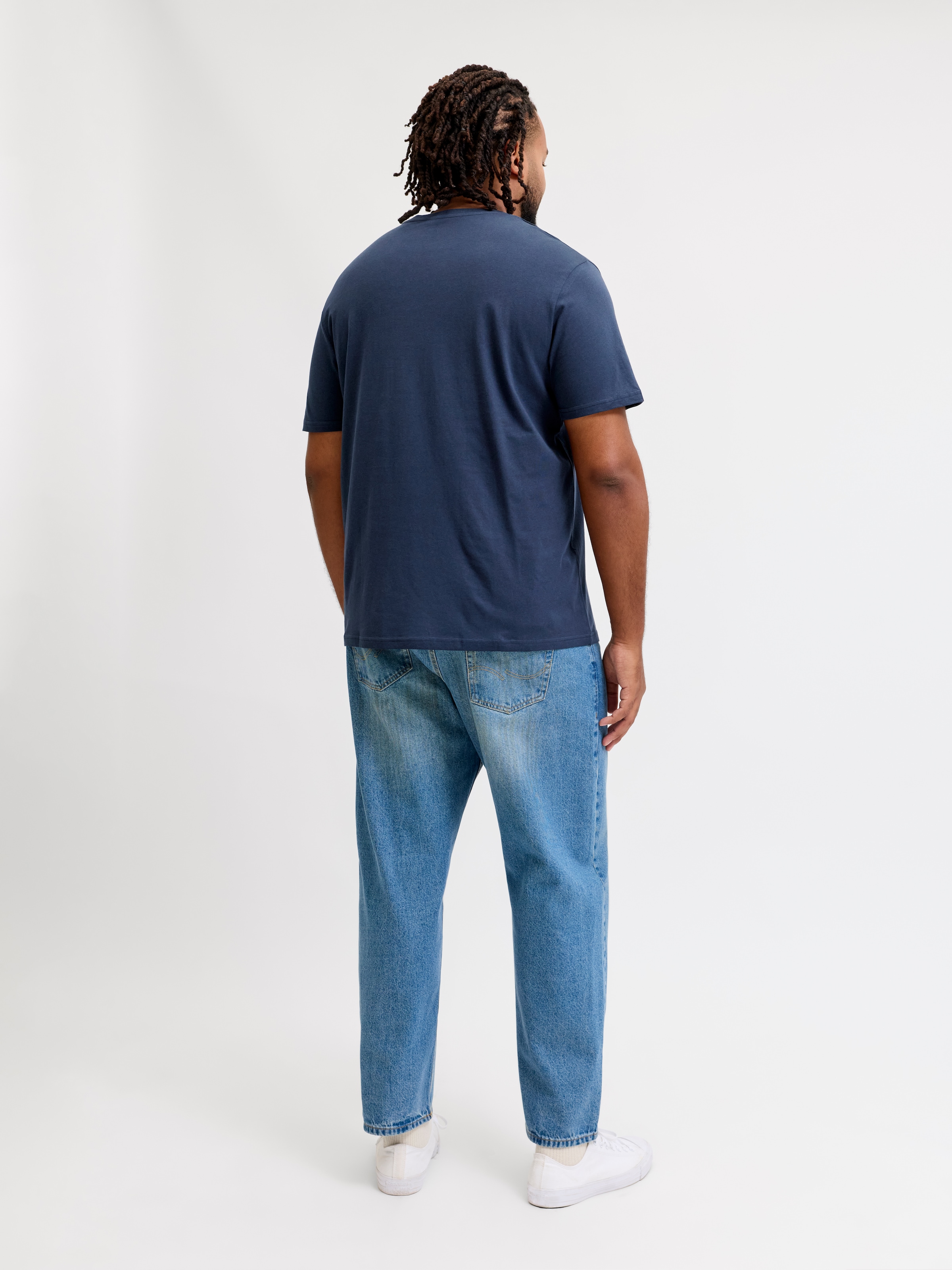 Jack & Jones PlusSize Rundhalsshirt »JJRUSH TEE SS CREW NECK SN PLS« Baumwolle, regular fit