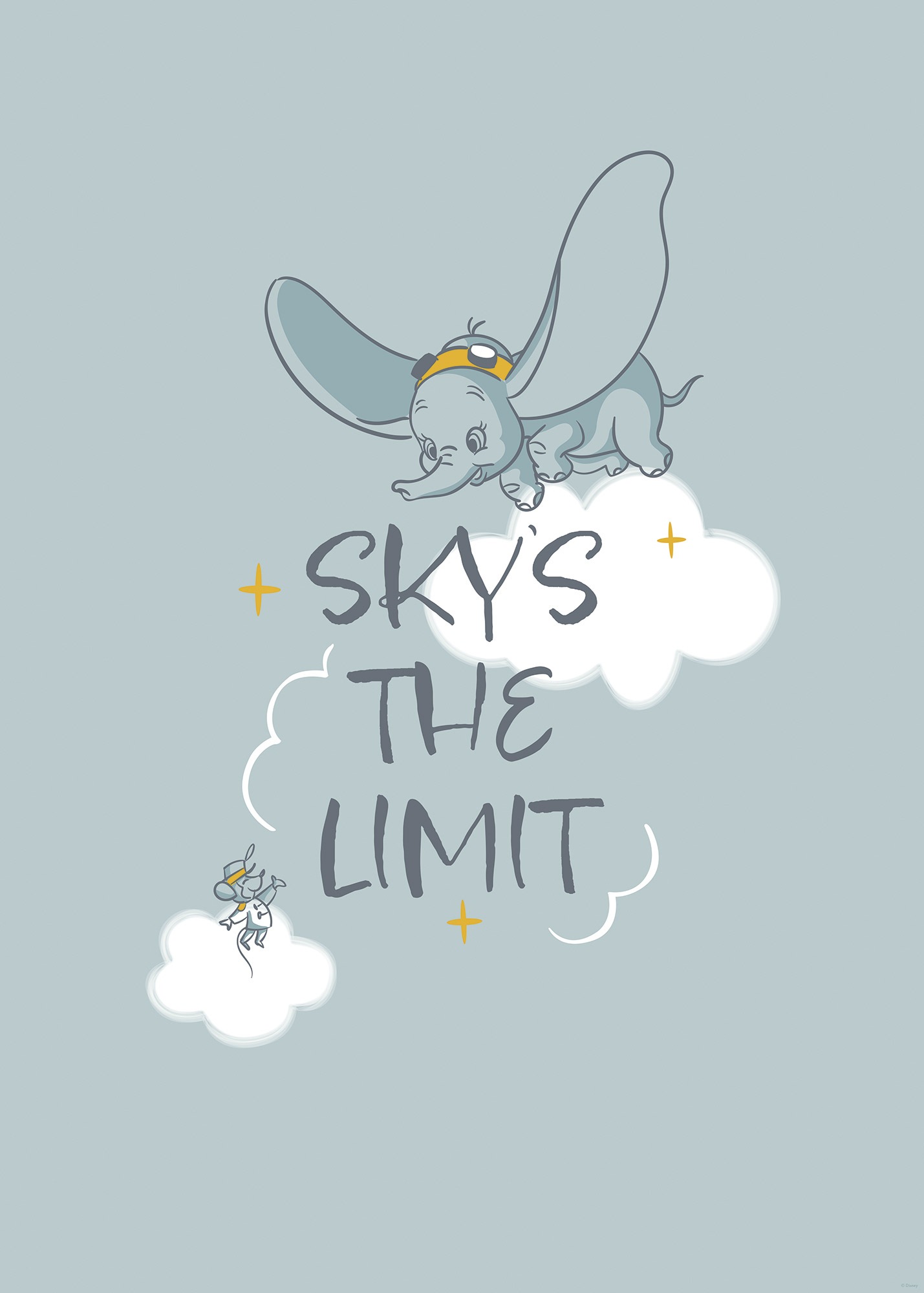 Komar Wandbild »Disney Dumbo Sky`s the Limit«, Disney, (Set, 1 St.), 50 x 70 cm (Breite x Höhe) - Kinderzimmer, Dekoration
