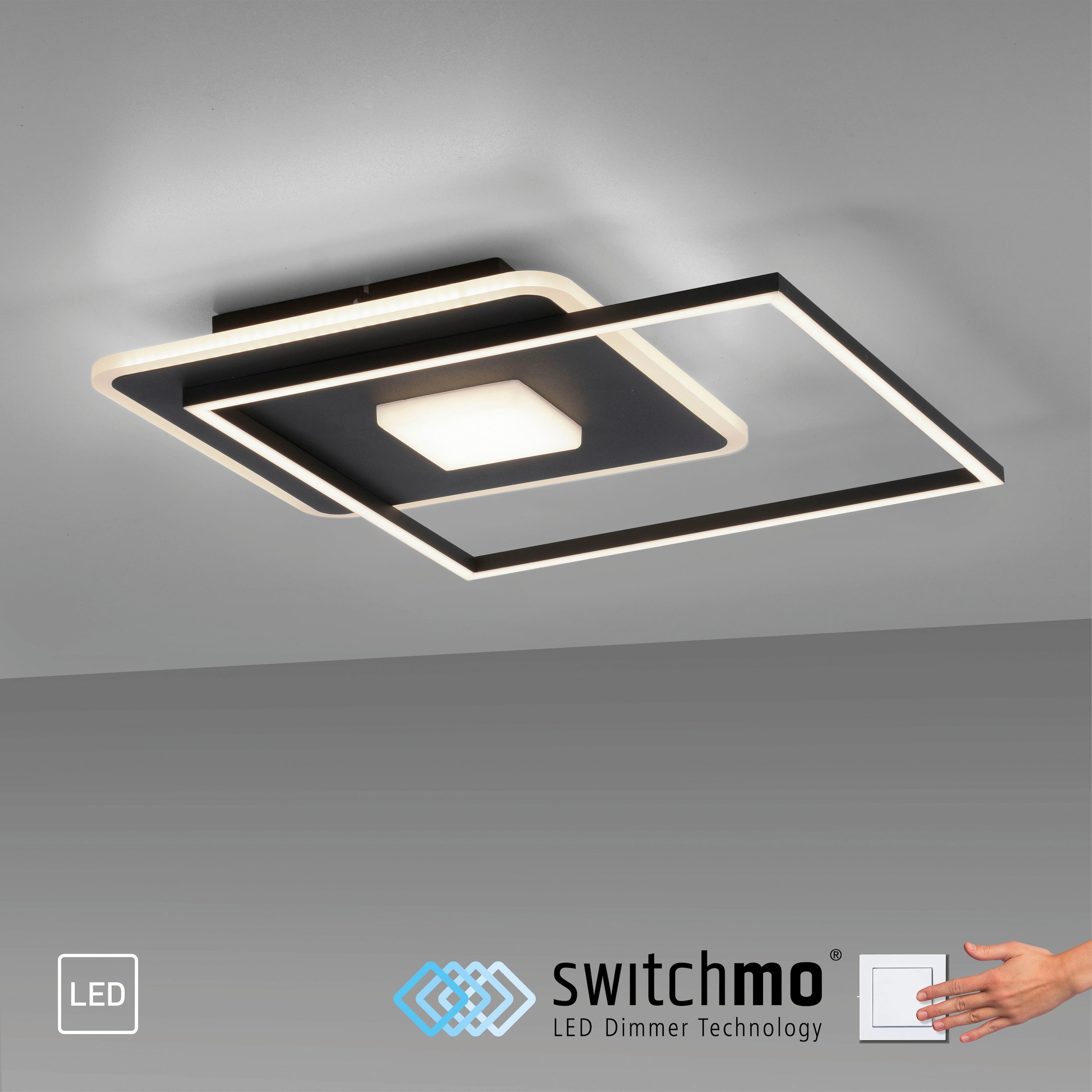 JUST LIGHT LED Deckenleuchte »DOMINO«, 1 flammig, Leuchtmittel LED-Board | LED fest integriert