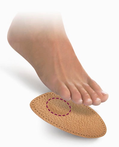 Fußgut Spreizfußpolster »Spreizfuß-Halbsohle mit Stützpelotte«, (2 tlg.), entlastet den Vorfuß, passt in fast alle Schuhe, entlastet Ballen
