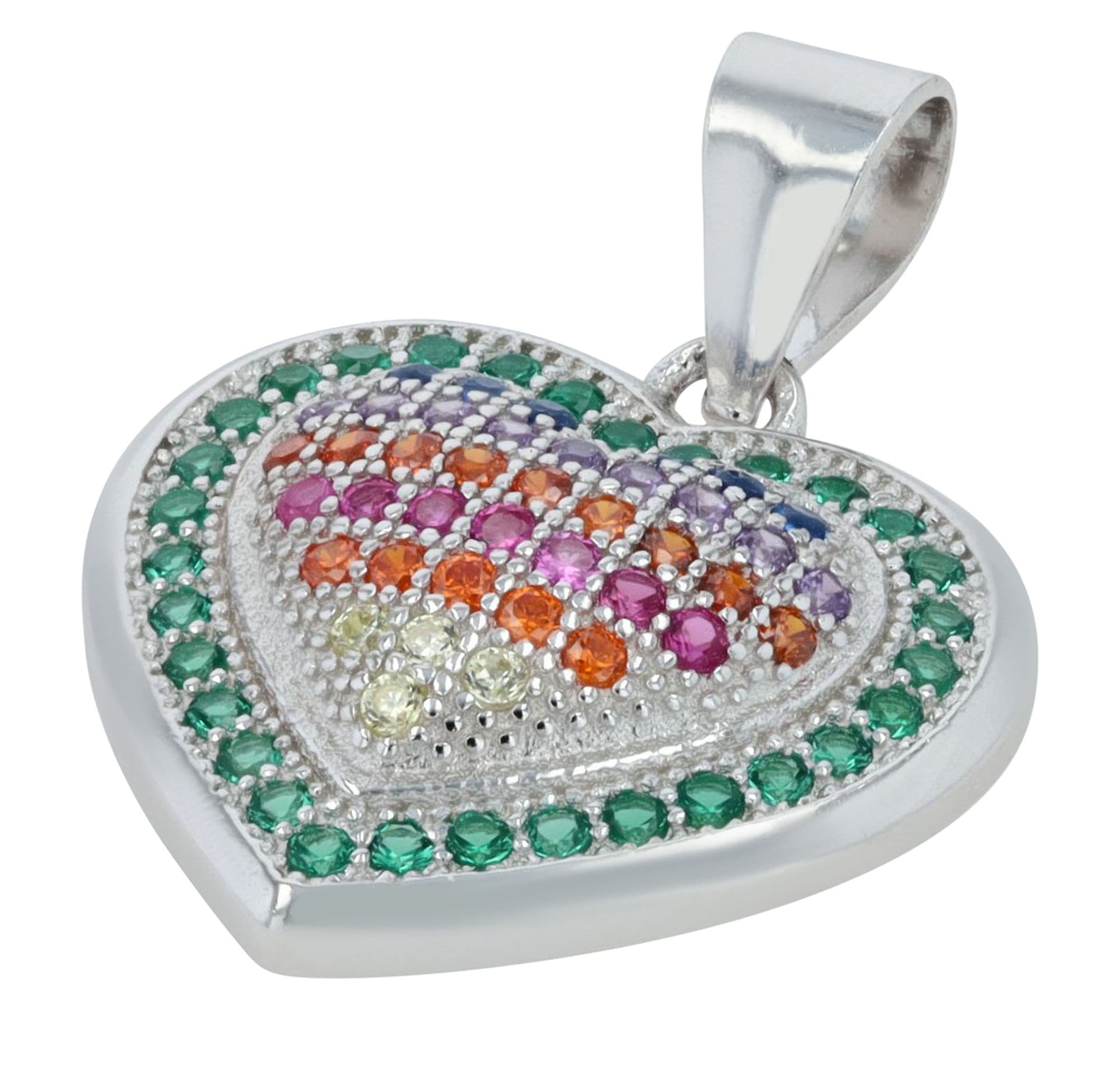 Adelia´s Herzanhänger »Damen Anhänger ¿ Herz Herzanhänger aus 925 Silber mit Zirkonia«