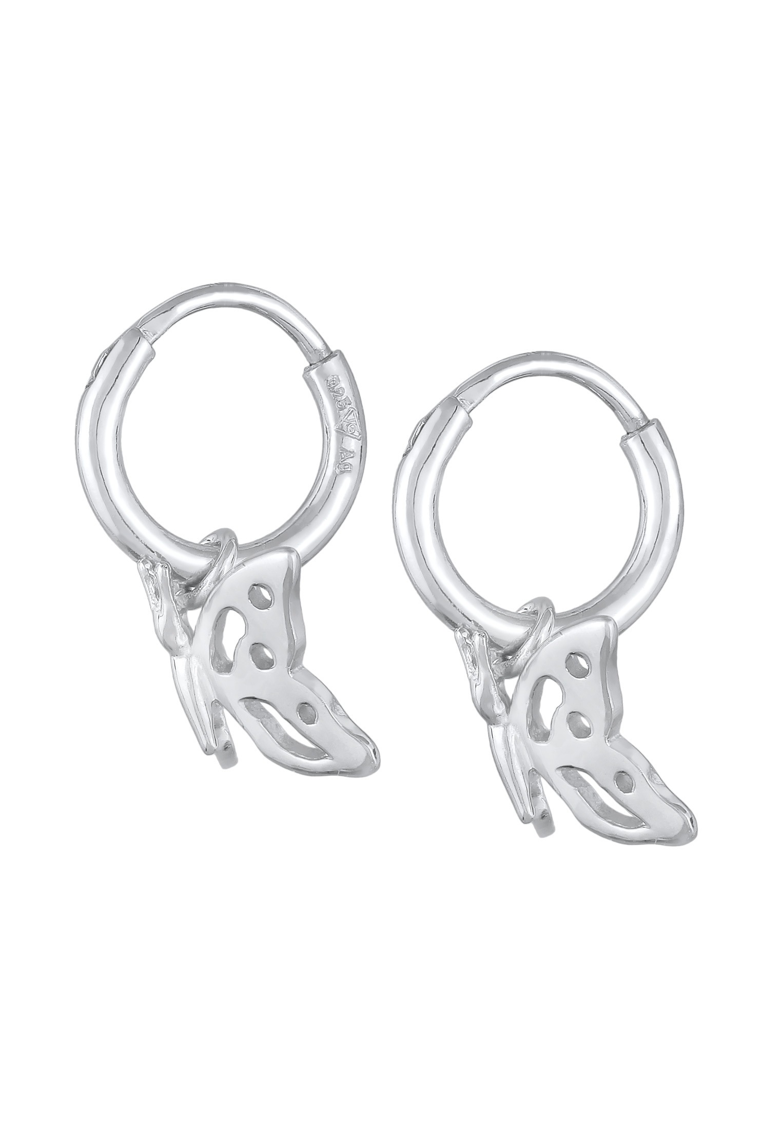 Elli Paar Creolen »Ohrringe Creolen Schmetterling Filigran 925 Silber«
