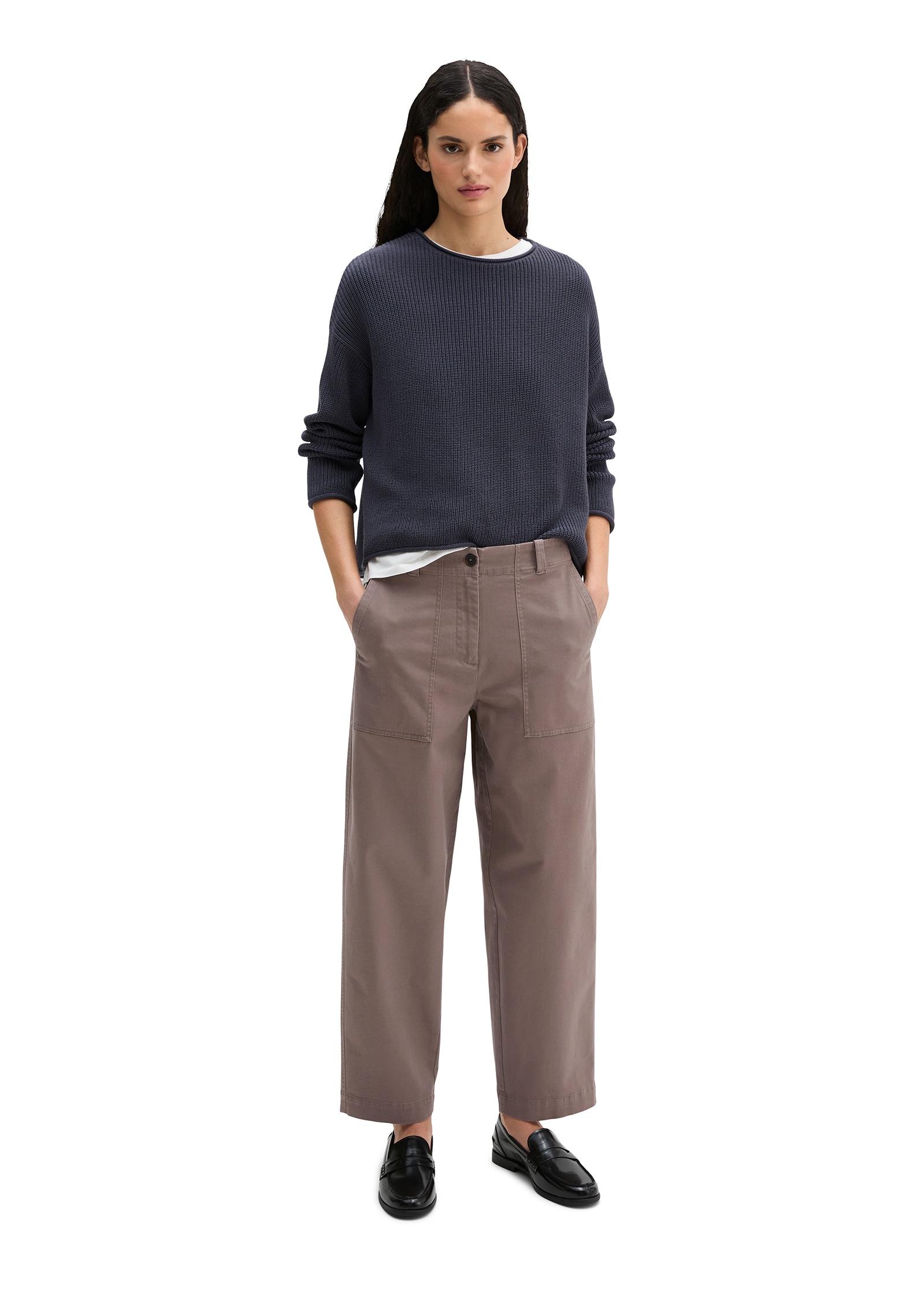 Marc O'Polo Stoffhose  Barrel Pants aus Brushed Cotton Twill