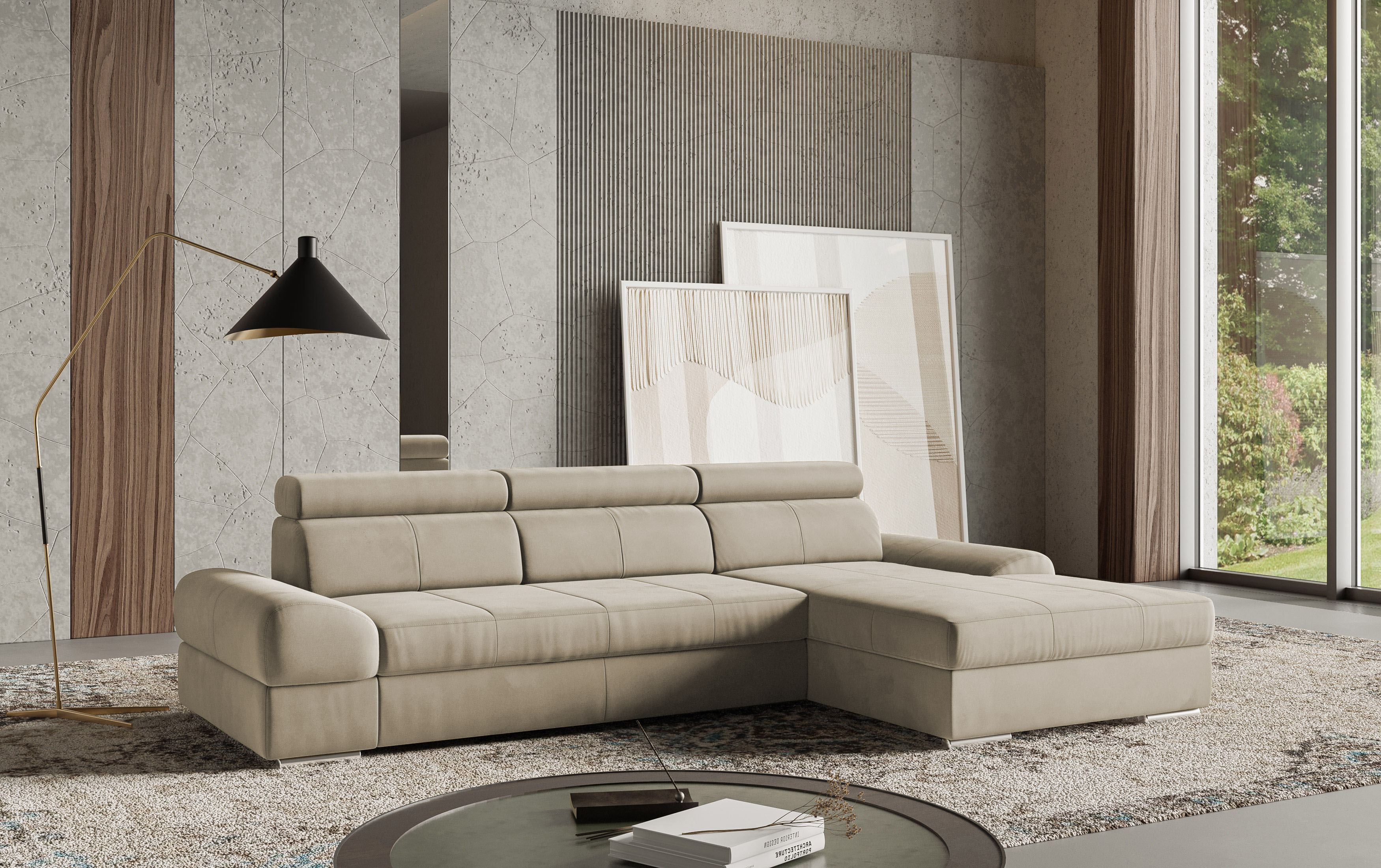 sit&more Ecksofa "Broadway L-Form" inklusive Kopfteilverstellung, wahlweise mit Schlaffunktion