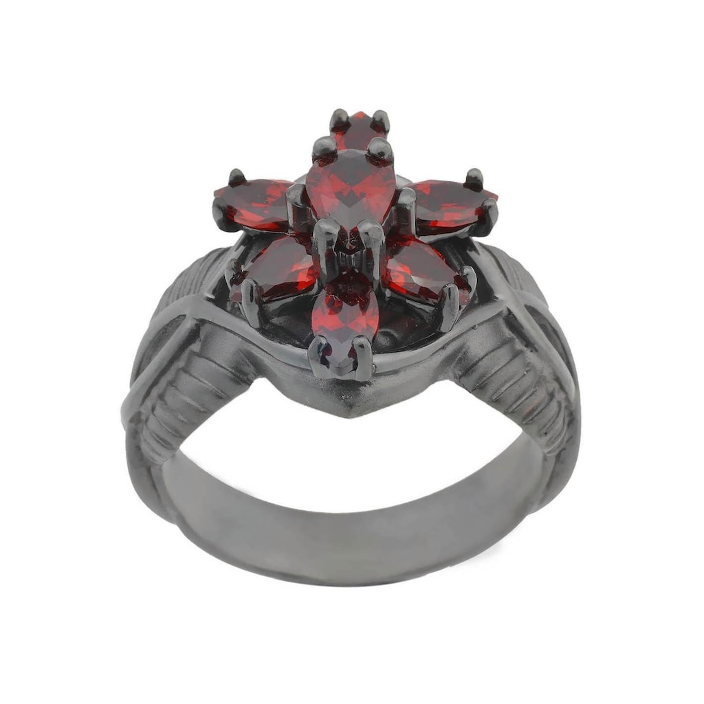 Der Herr der Ringe Fingerring »Dark Years Collection Arwens Abendstern - schwarz rot, 20002139«