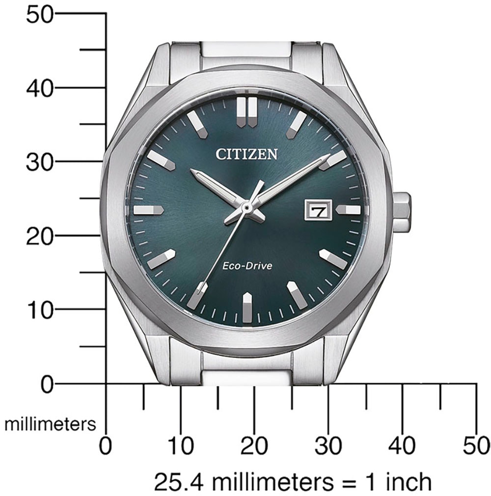 Citizen Solaruhr »BM7620-83X«, Armbanduhr, Herrenuhr, Datum, Edelstahlarmband