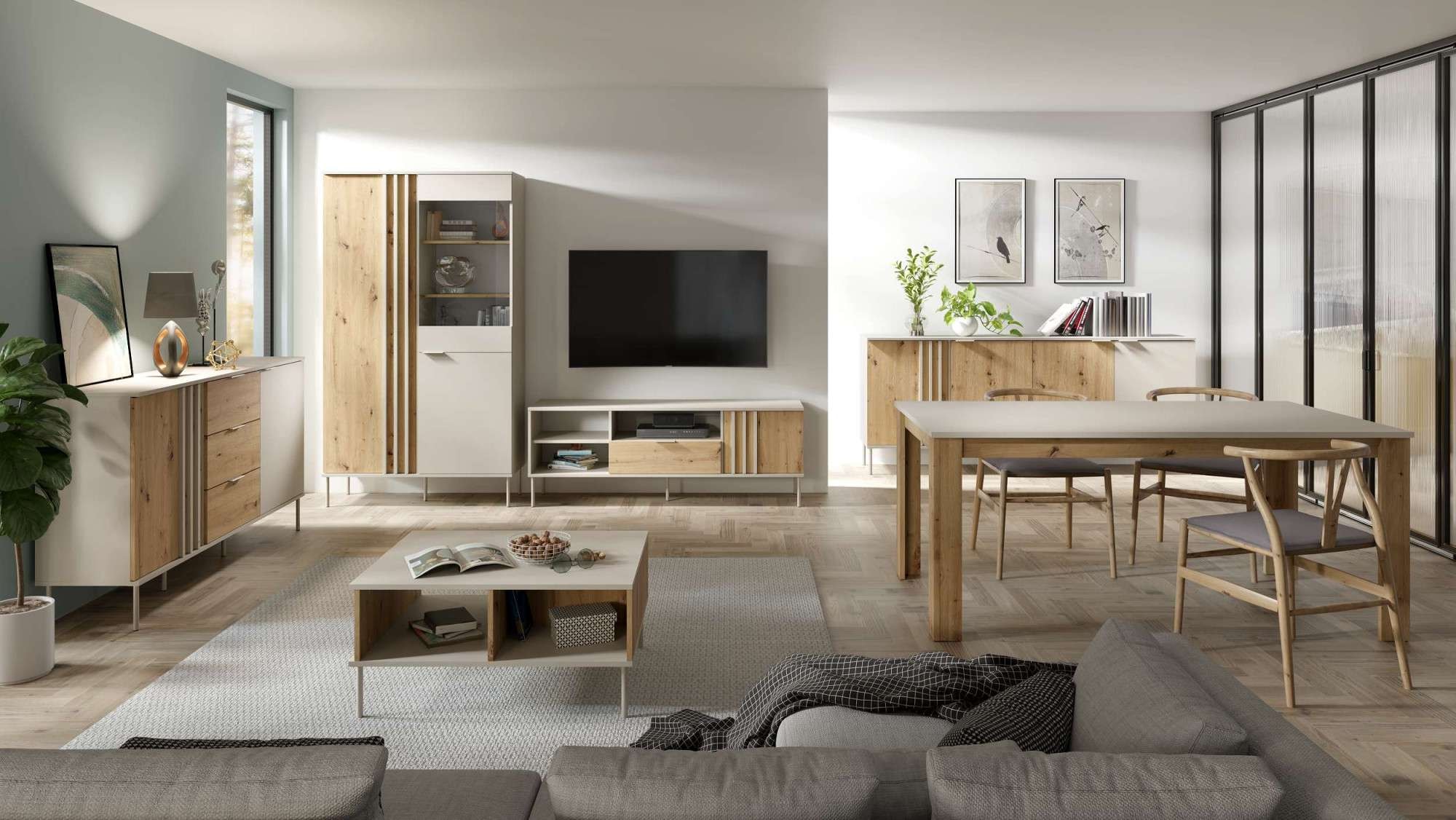 OTTO home Couchtisch »AAELIN Kaffeetisch mit viel Stauraum, modernes Design« Beistelltisch mit zusätzlichen Aufbewahrungsschränken