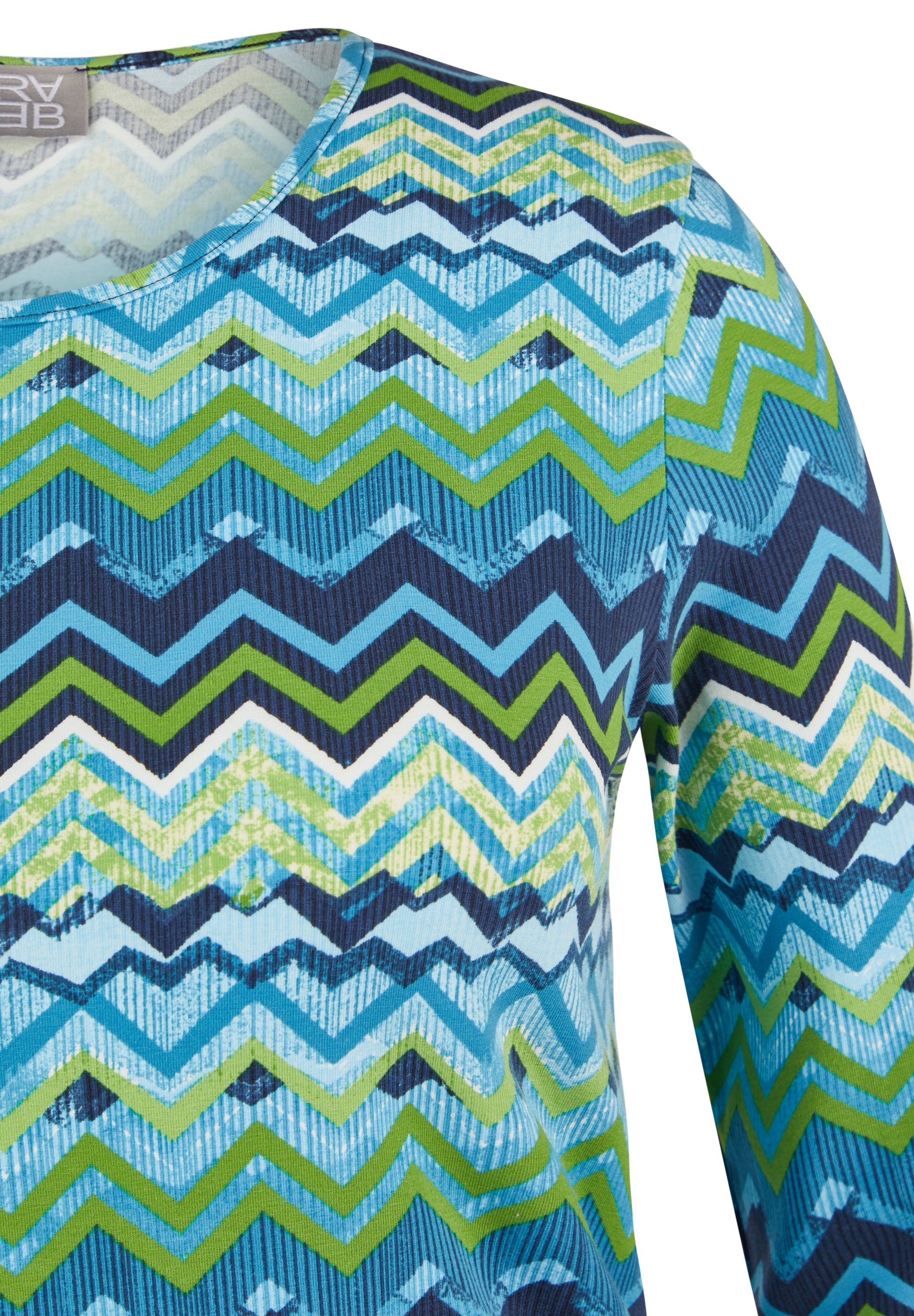 Rabe 3/4-Arm-Shirt mit grafischem Muster