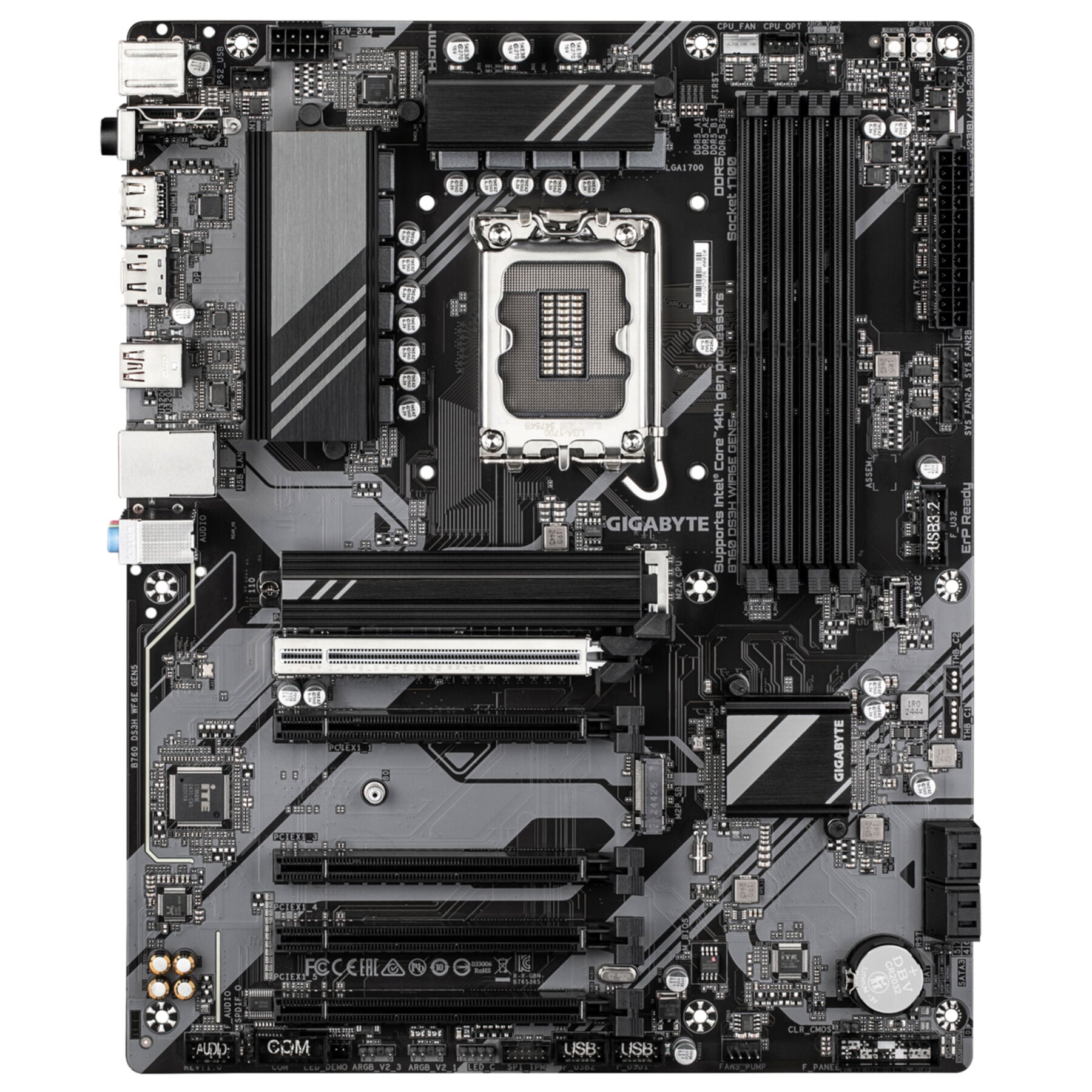 Gigabyte Mainboard »B760 DS3H WIFI6E GEN5 Mainboard – Unterstützt Intel Core Prozessoren d«