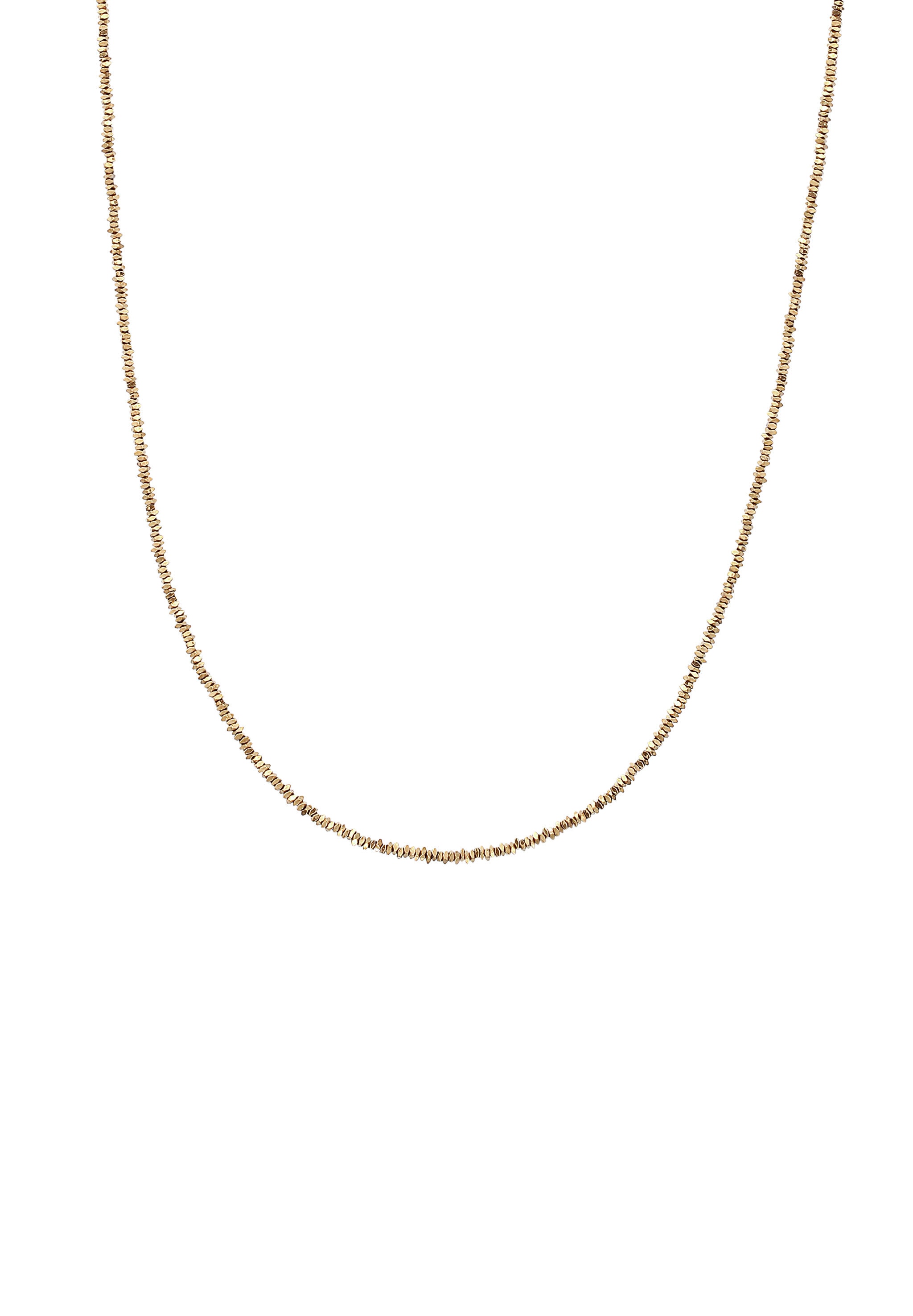 Elli Silberkette »Halskette Perlen Synthetischer Hämatit Gold 925 Sterling Silber vergoldet«