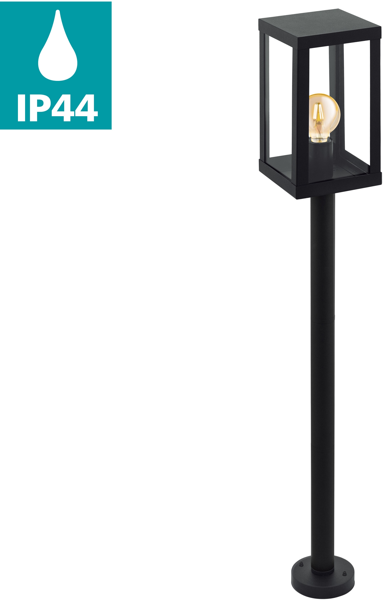 näve LED Außen-Stehlampe »Clint«, 1 flammig-flammig, Aluminium schwarz  Kunststoff klar incl. 14x LED IP44 Höhe 100cm online bei OTTO