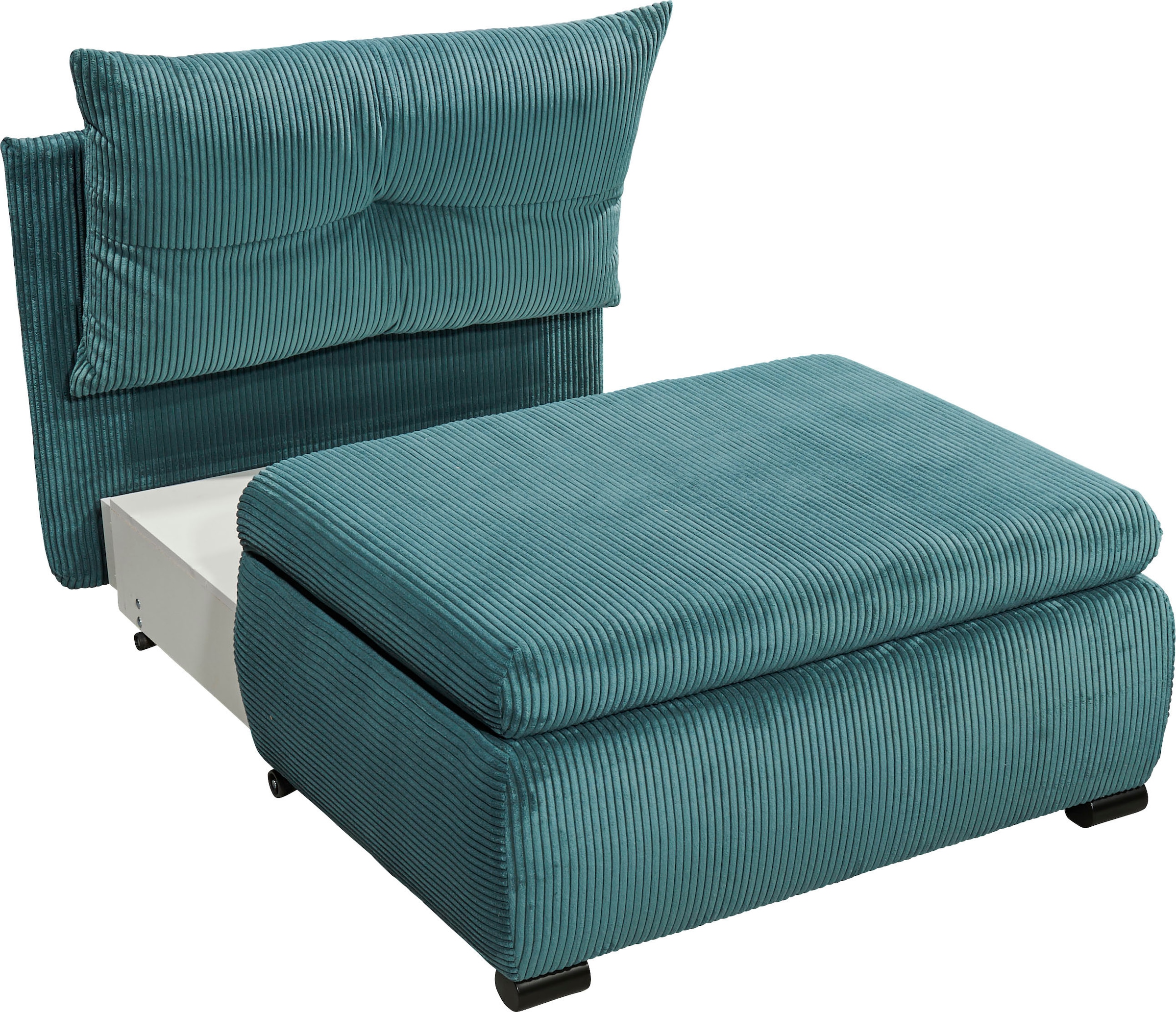 ED EXCITING DESIGN Schlafsofa »Charlie«, Schlafsessel mit Bettkasten & 1 Rückenkissen
