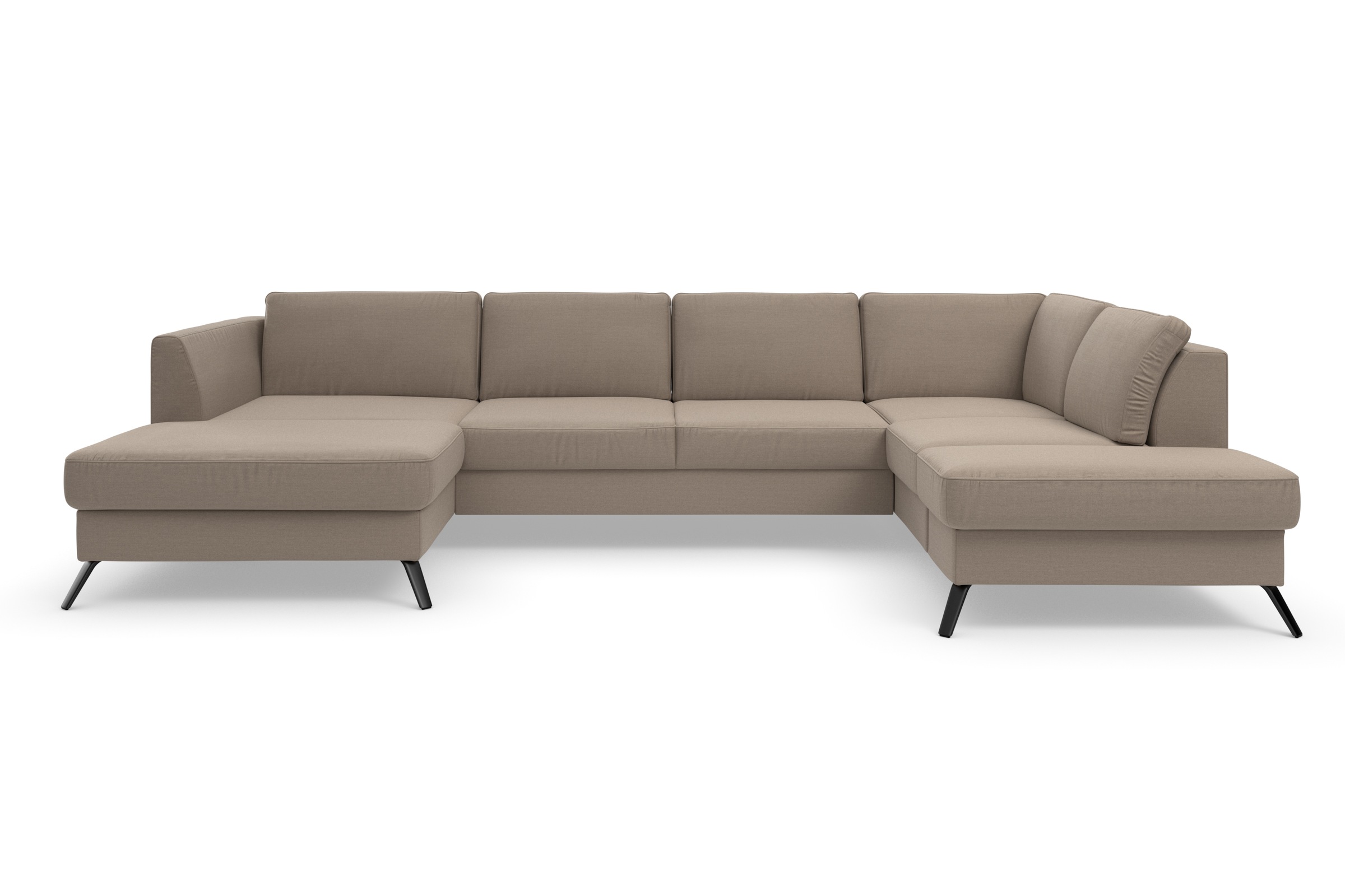 sit&more Wohnlandschaft »Olsen U-Form«, inklusive Sitztiefenverstellung, wahlweise mit Bettfunktion, 15cm hoch
